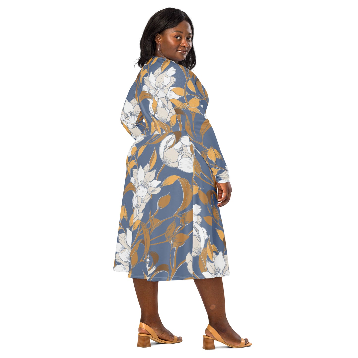 Kristen Long Sleeve Midi Dress - Activewear Well