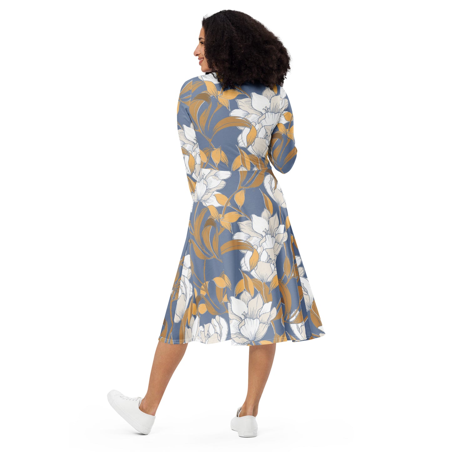 Kristen Long Sleeve Midi Dress - Activewear Well