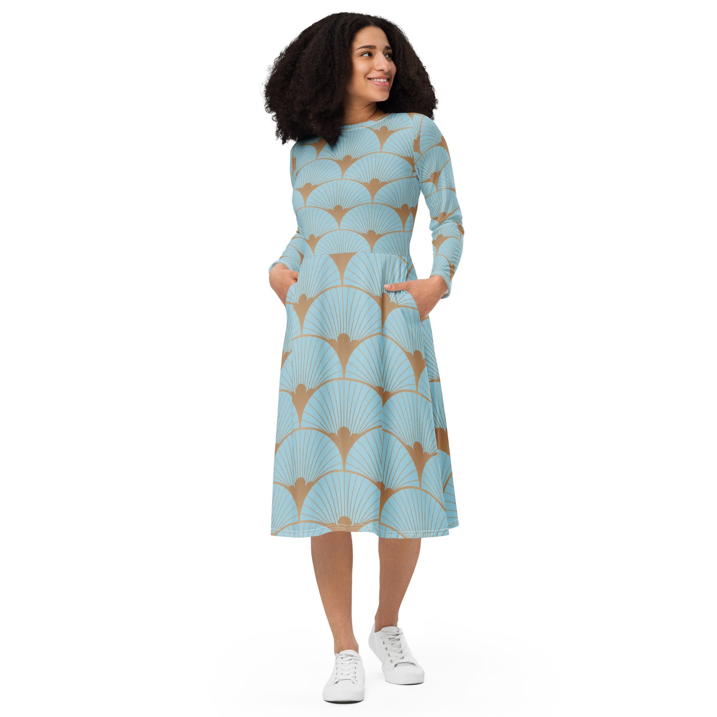 Sophia Long Sleeve Midi Dress - Activewear Well