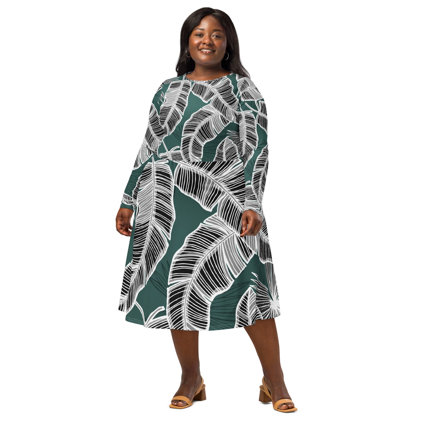 Olivia Long Sleeve Midi Dress - Activewear Well