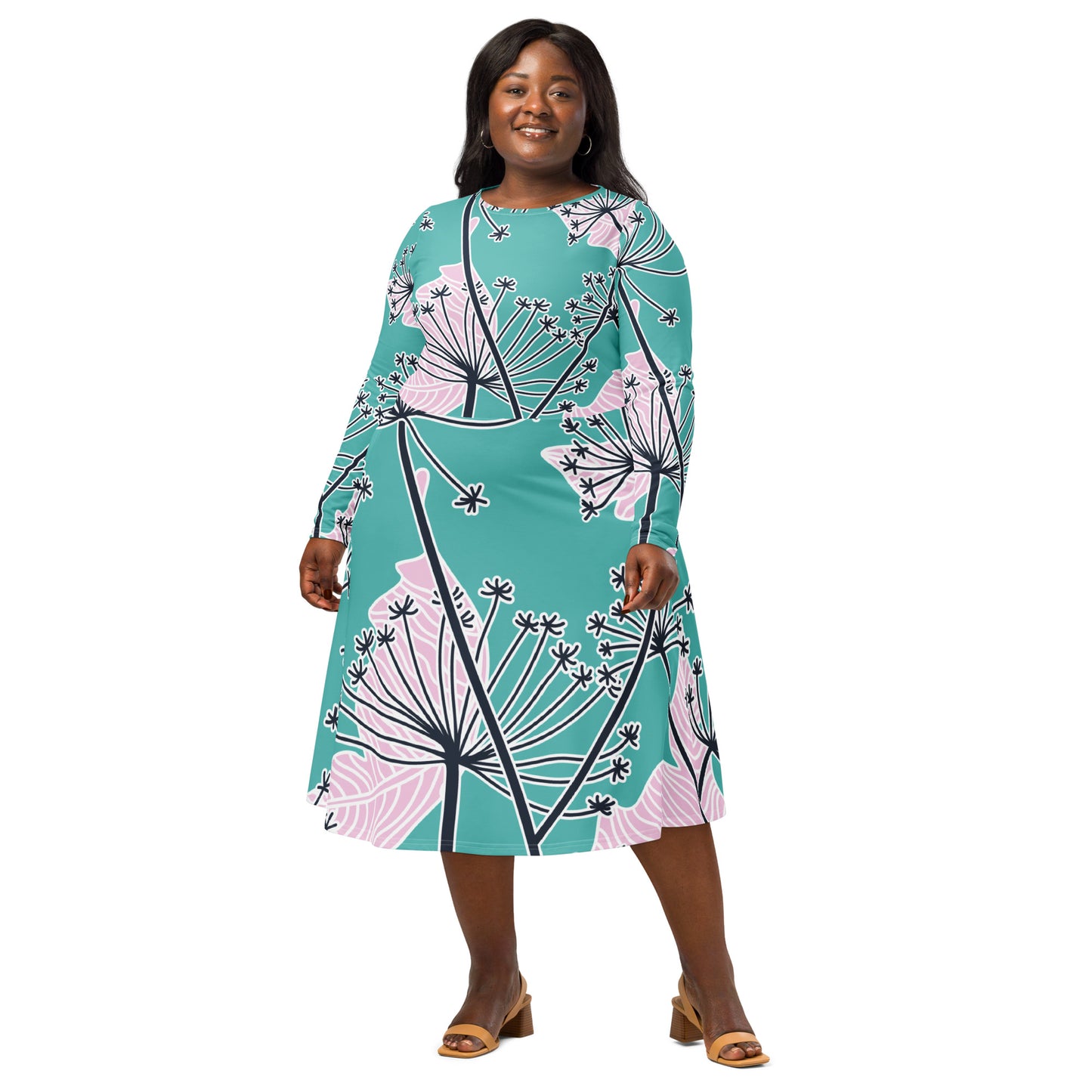 Amalia Long Sleeve Midi Dress - Activewear Well