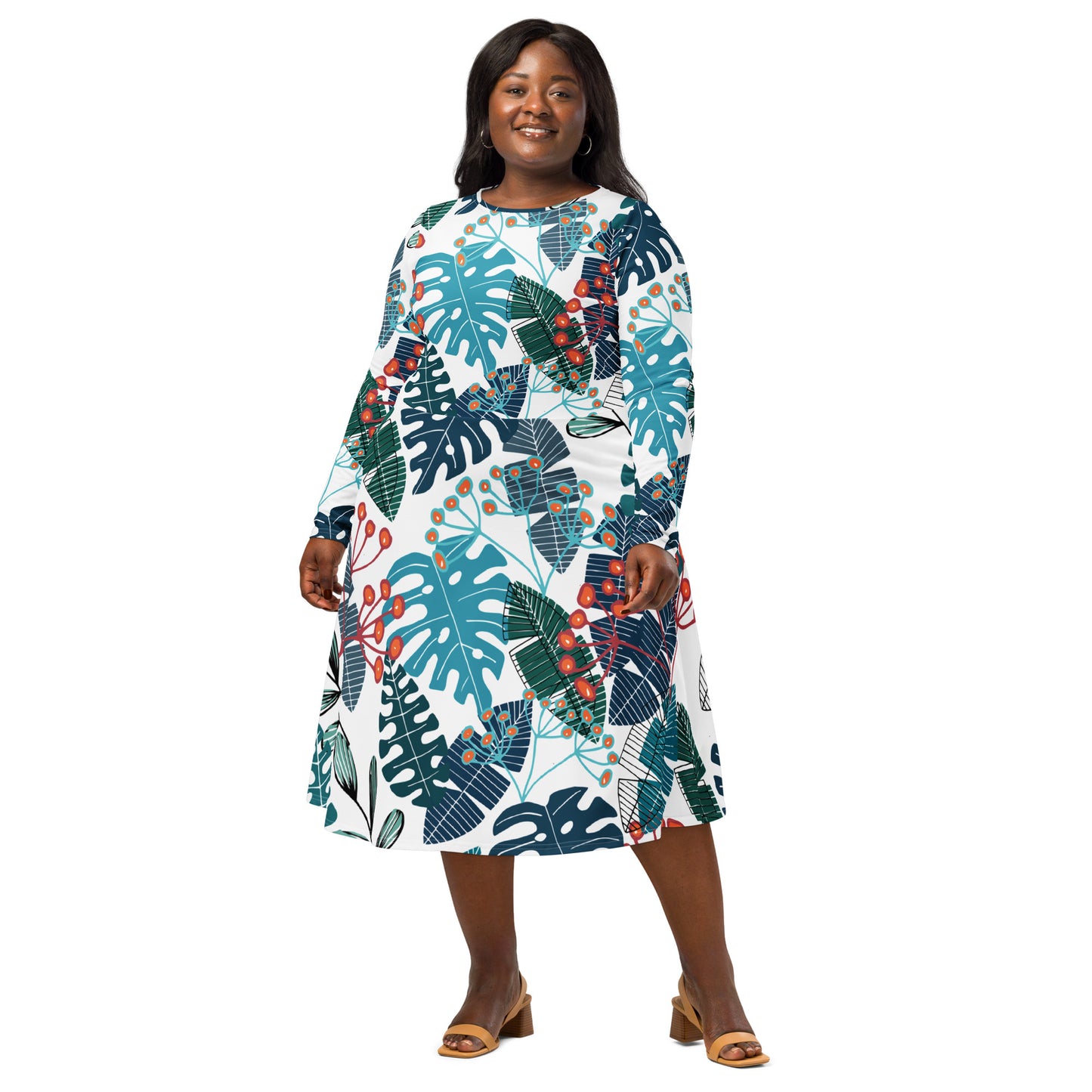 Abby Long Sleeve Midi Dress - Activewear Well