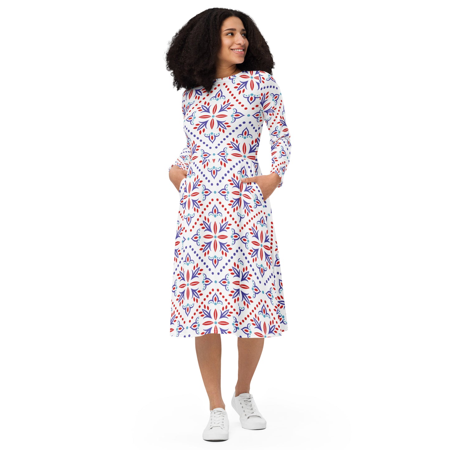 Cassie Long Sleeve Midi Dress - Activewear Well