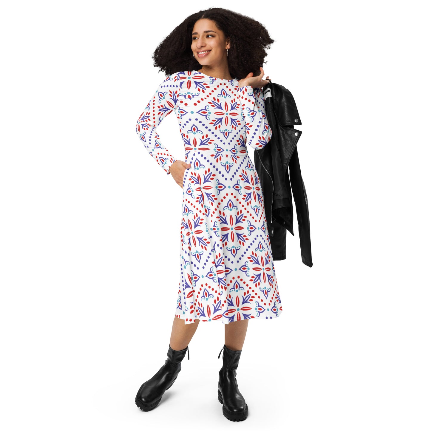 Cassie Long Sleeve Midi Dress - Activewear Well