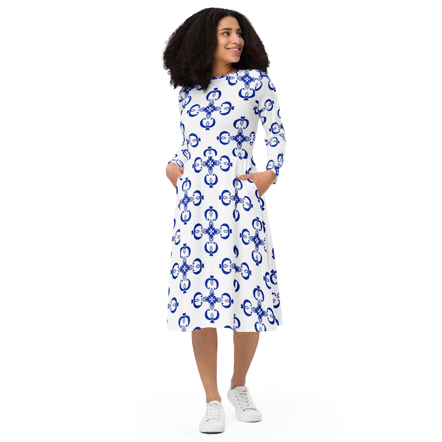Bella Long Sleeve Midi Dress - Activewear Well