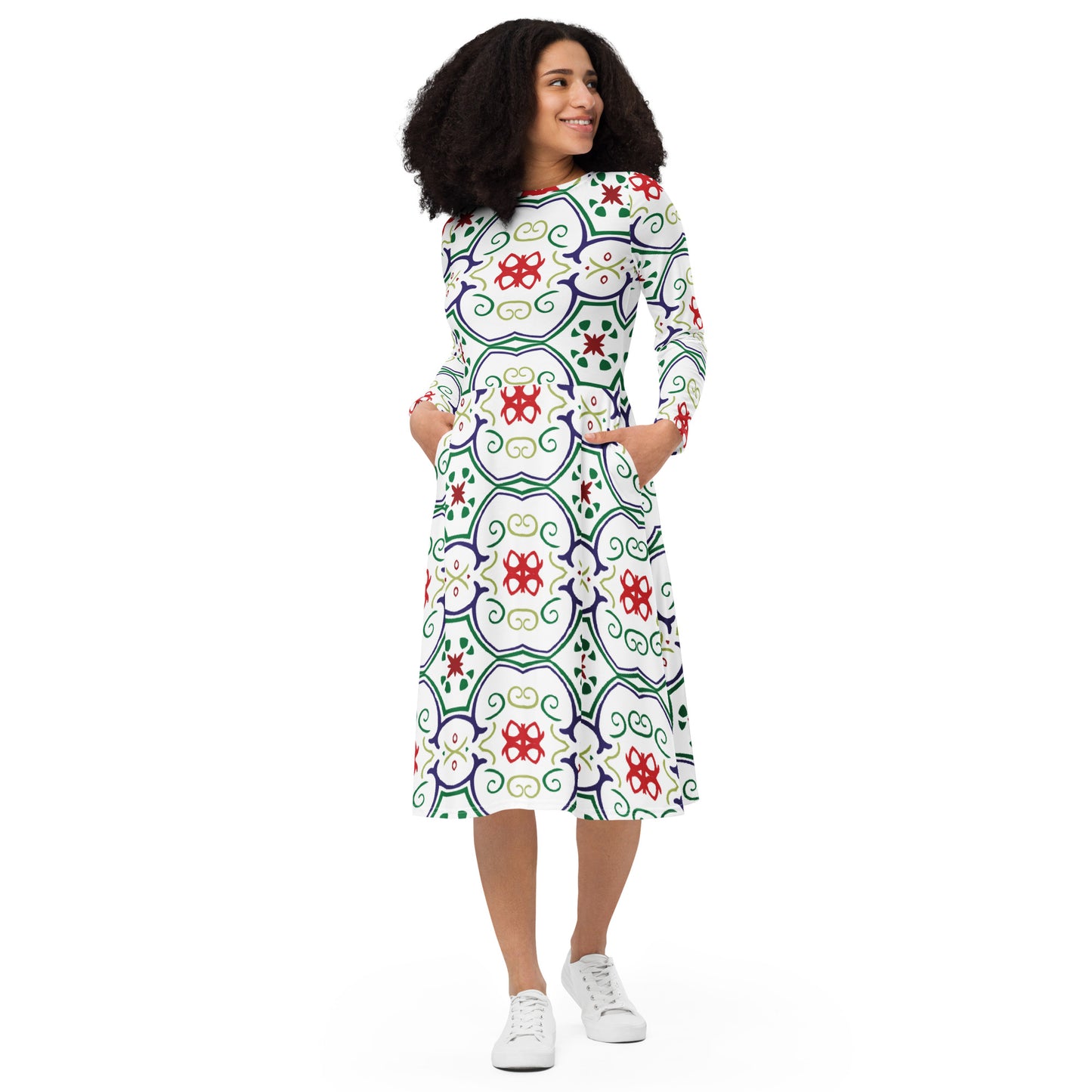 Mia Long Sleeve Midi Dress - Activewear Well