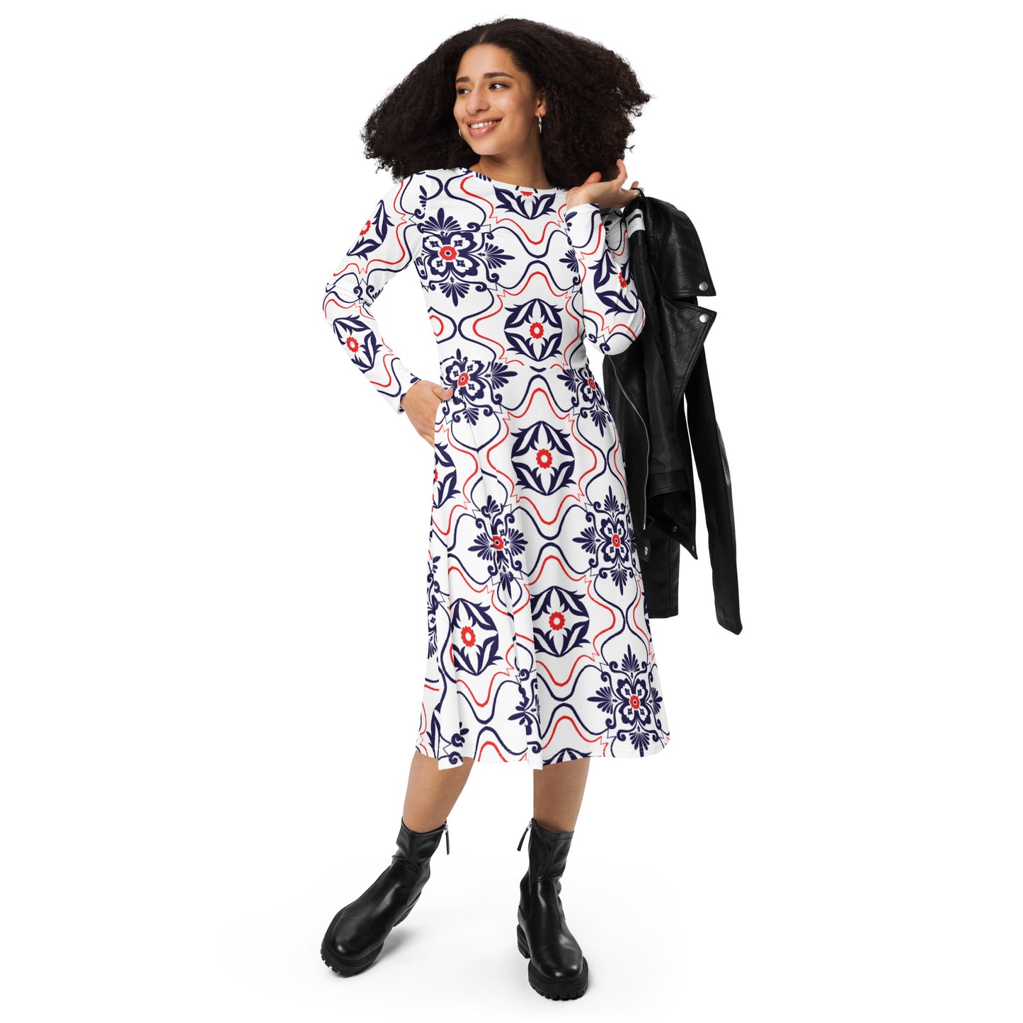 Lana Long Sleeve Midi Dress - Activewear Well