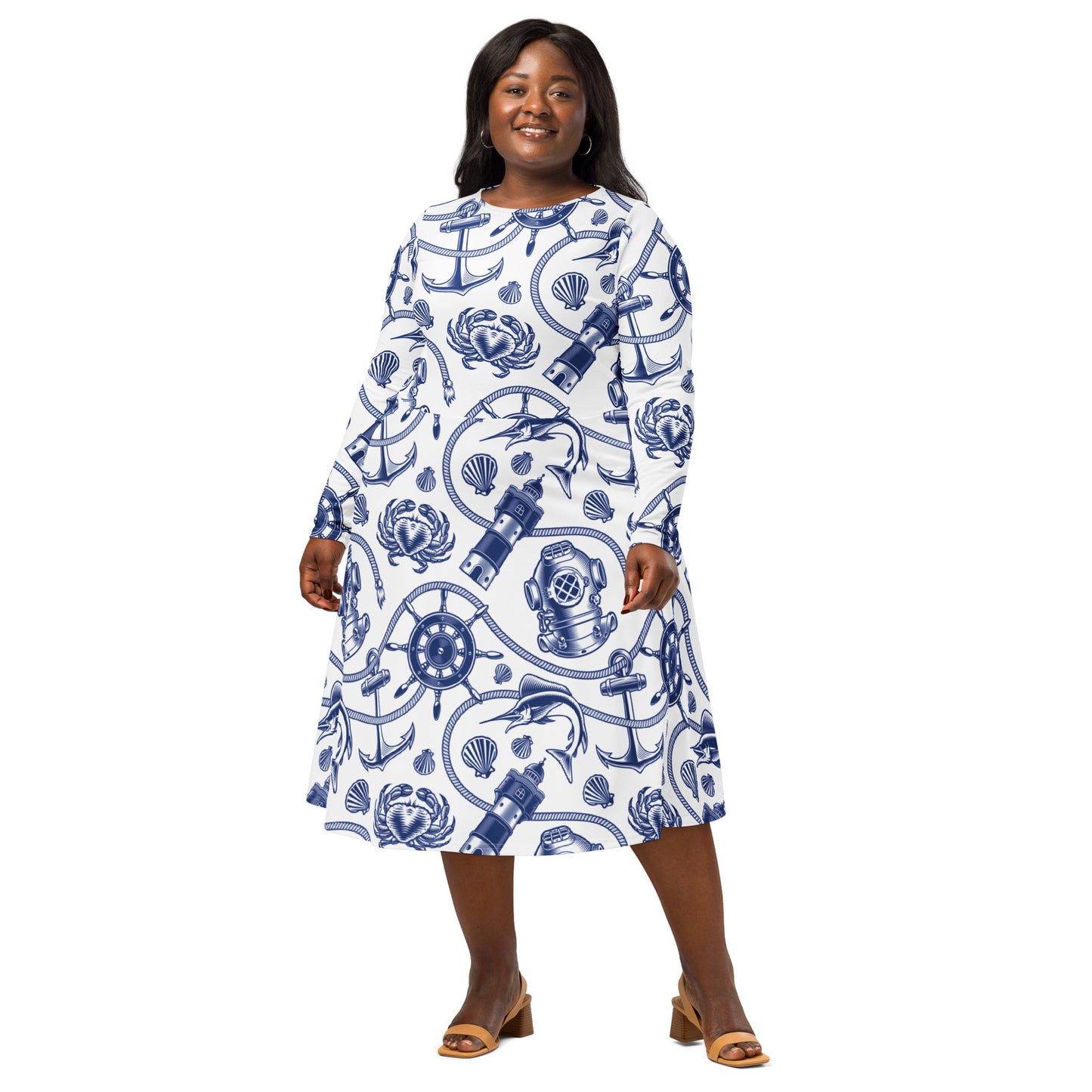 Ariana Long Sleeve Midi Dress - Activewear Well