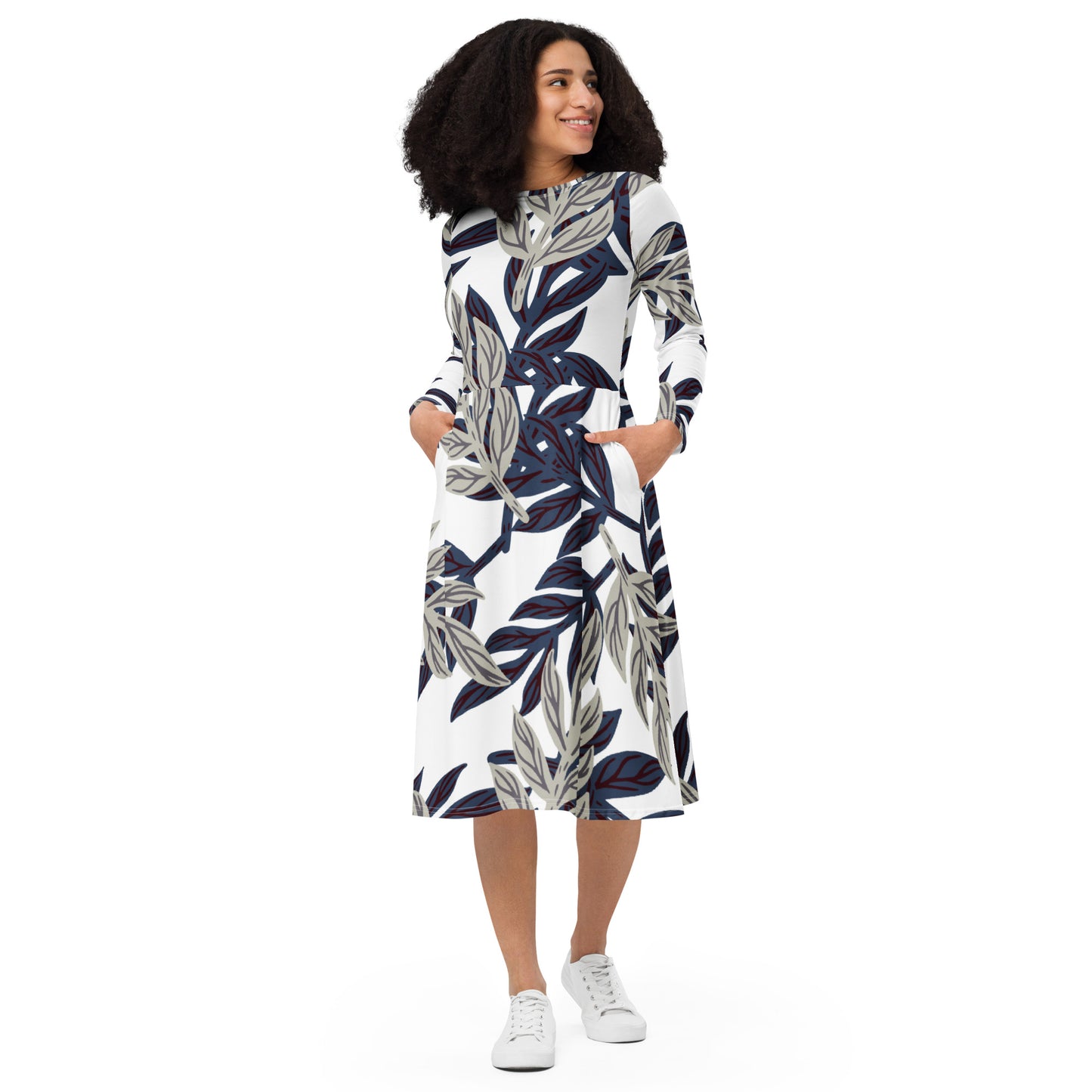 Ashley Long Sleeve Midi Dress - Activewear Well
