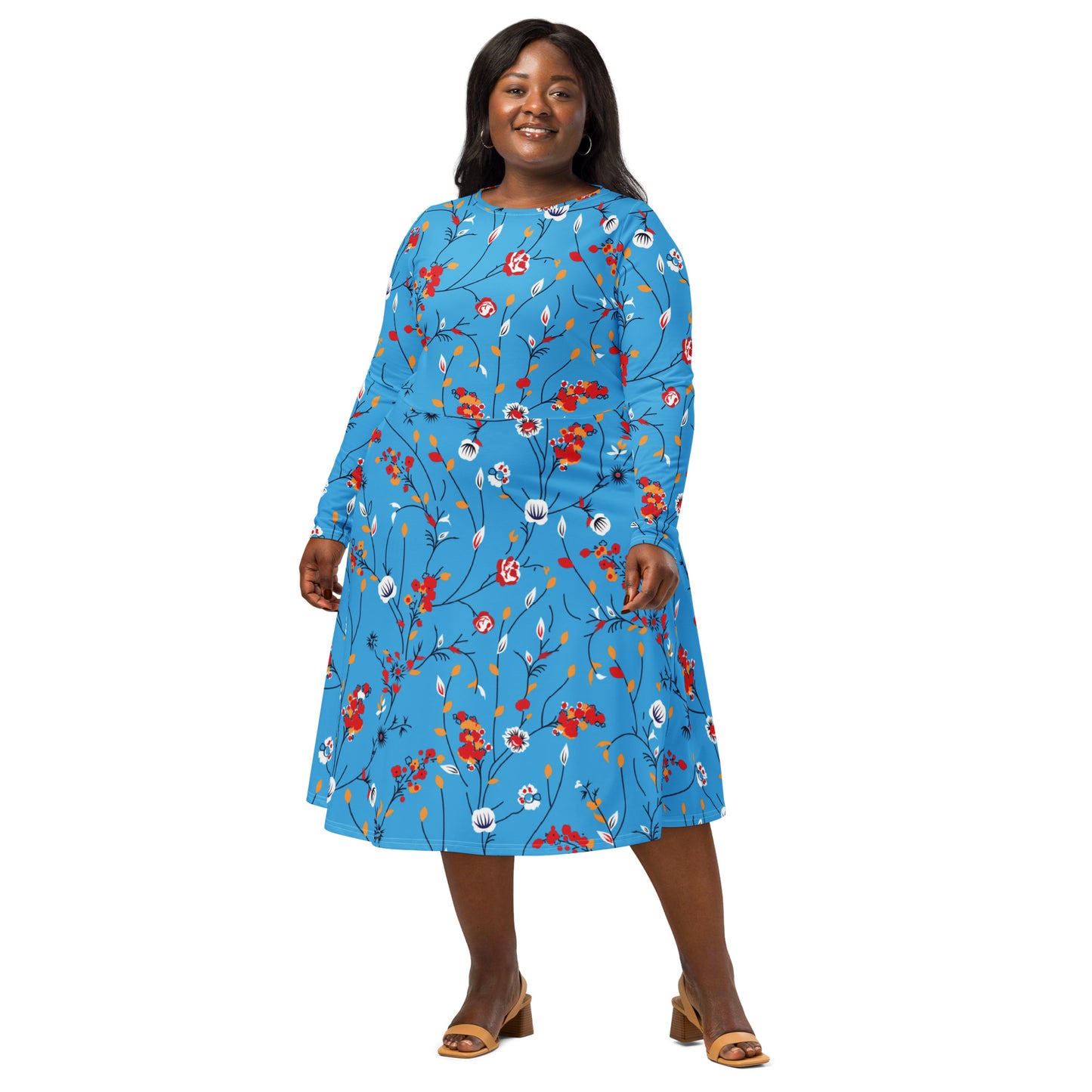 Grace Long Sleeve Midi Dress - Activewear Well