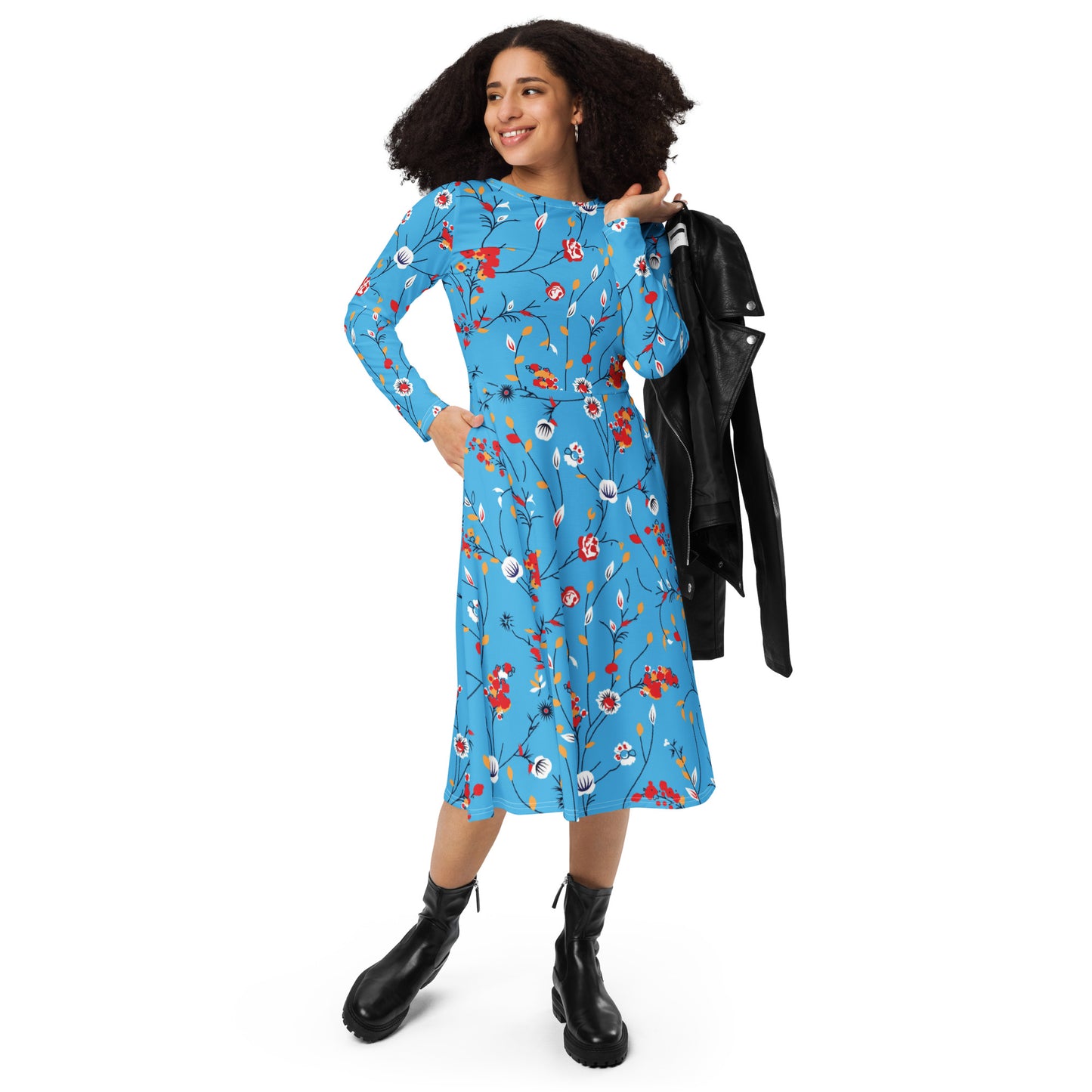 Grace Long Sleeve Midi Dress - Activewear Well