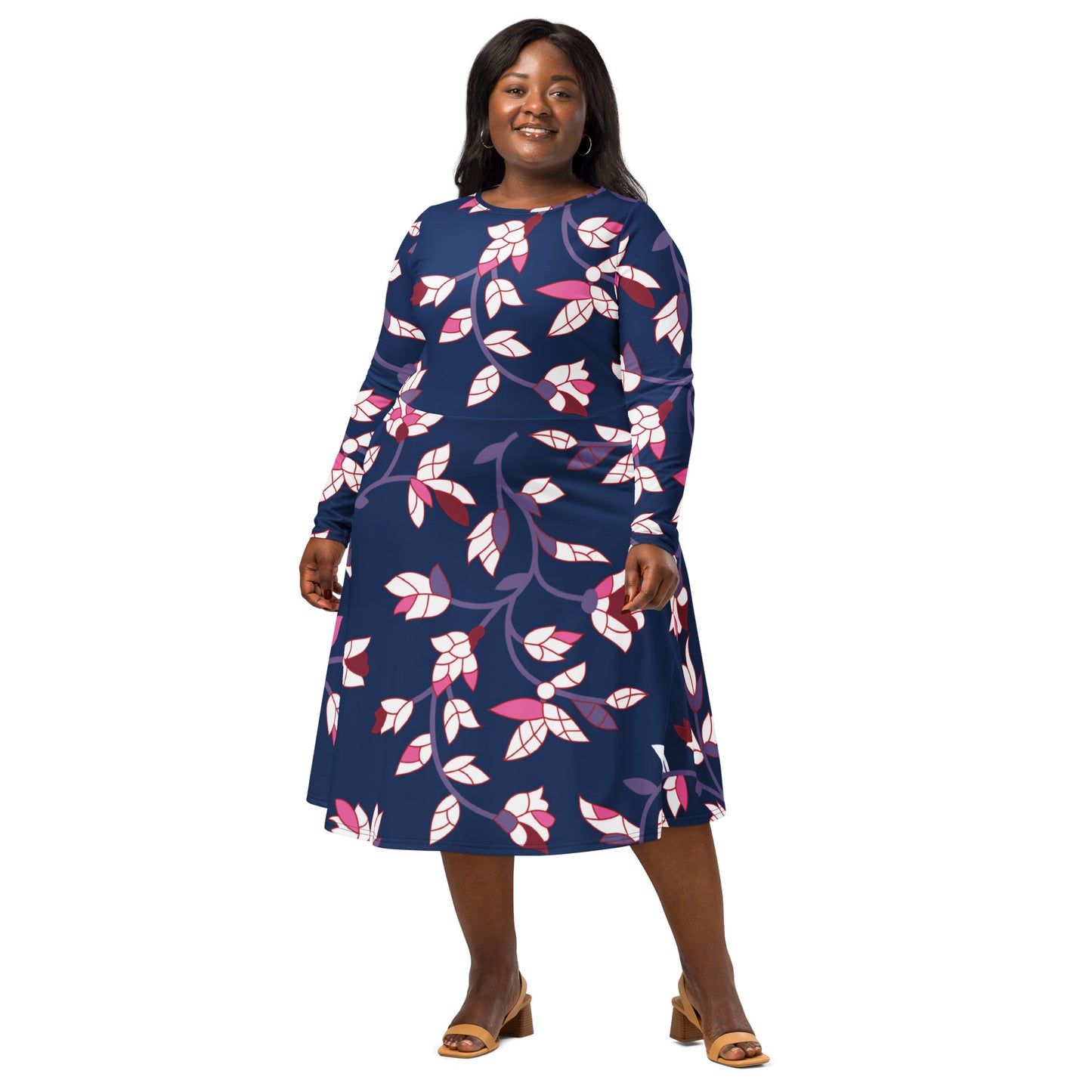 Kelly Long Sleeve Midi Dress - Activewear Well
