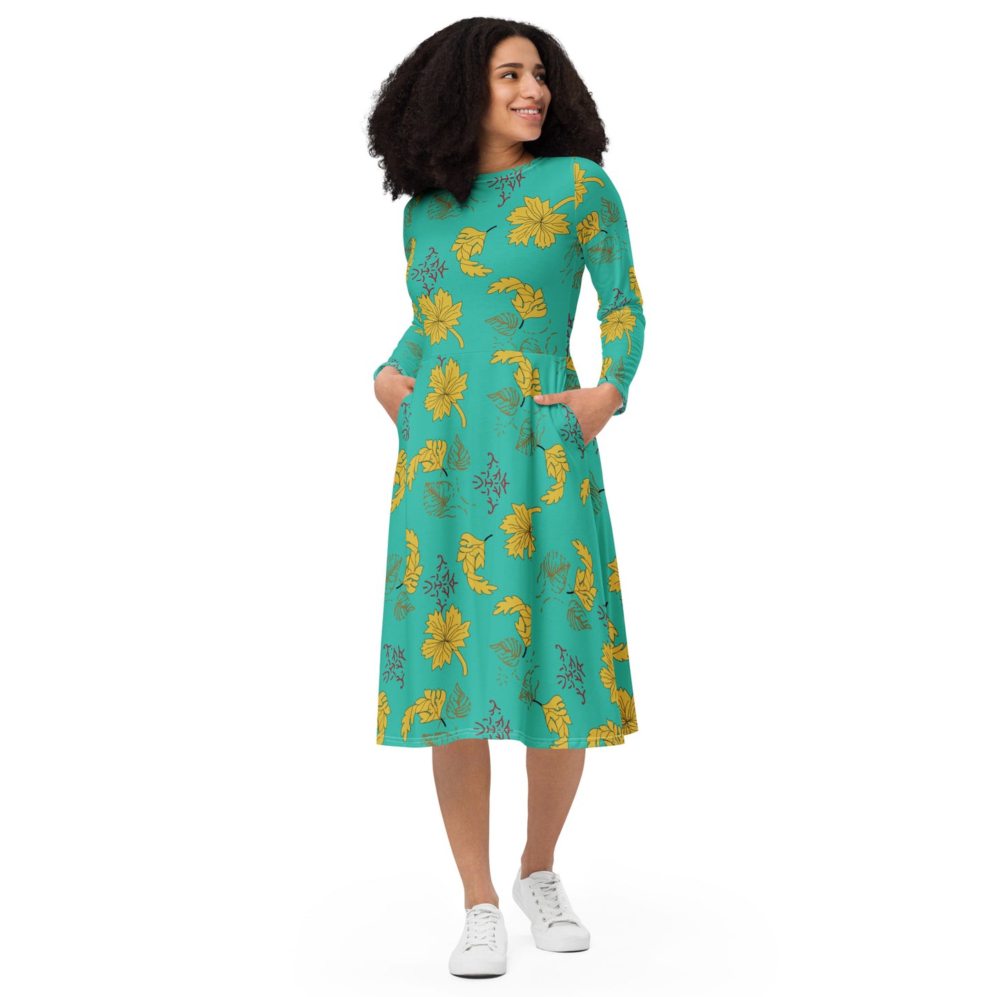 Lily Long Sleeve Midi Dress - Activewear Well