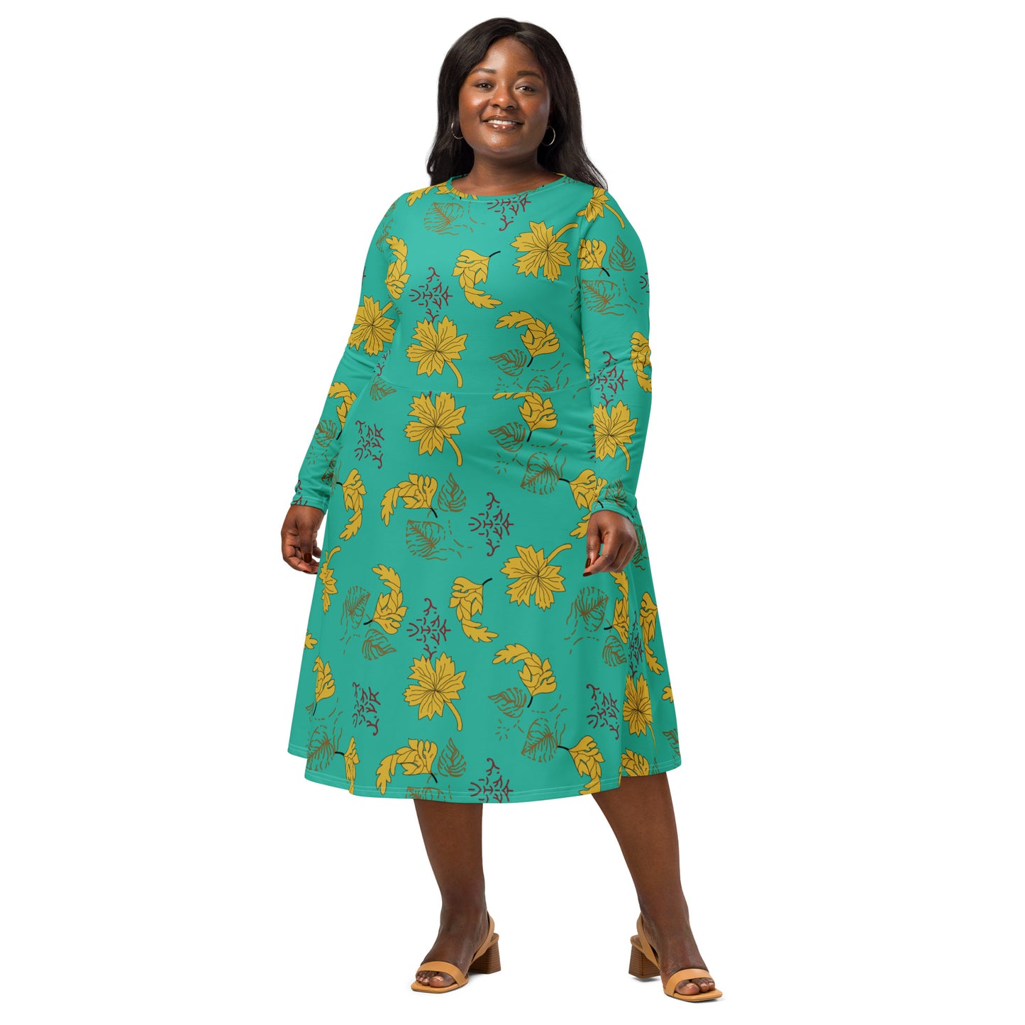 Lily Long Sleeve Midi Dress - Activewear Well