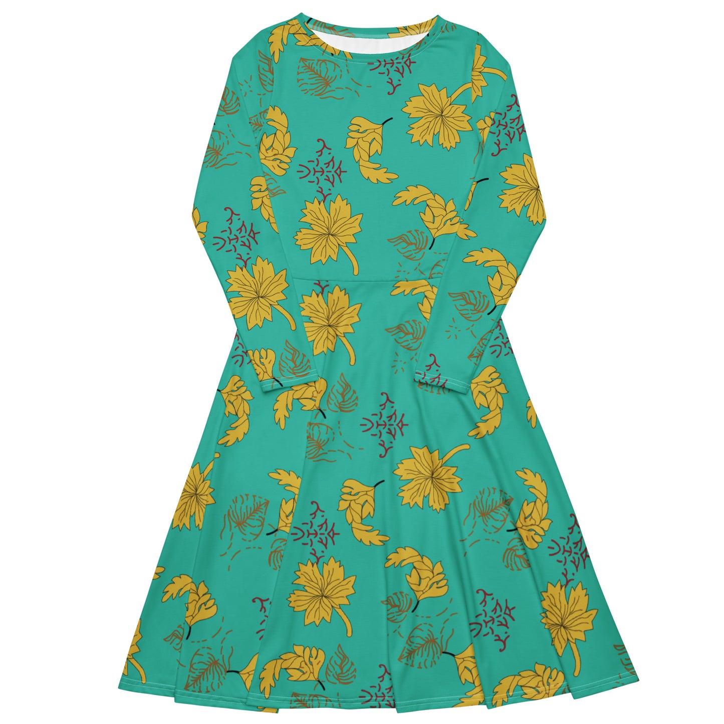 Lily Long Sleeve Midi Dress - Activewear Well