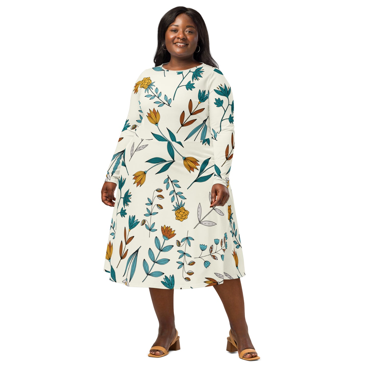 Tricia Long Sleeve Midi Dress - Activewear Well