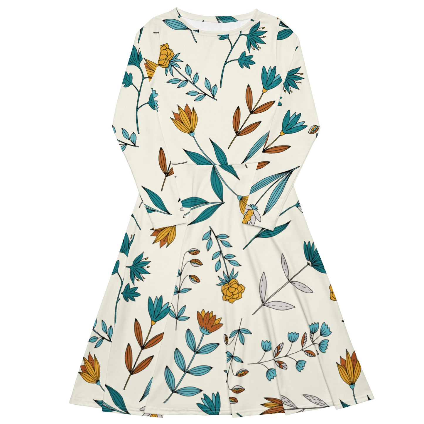 Tricia Long Sleeve Midi Dress - Activewear Well