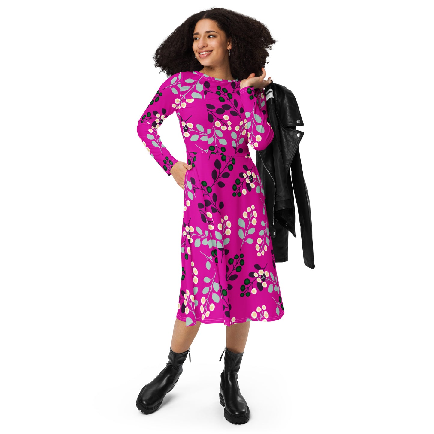 Abigail Long Sleeve Midi Dress - Activewear Well