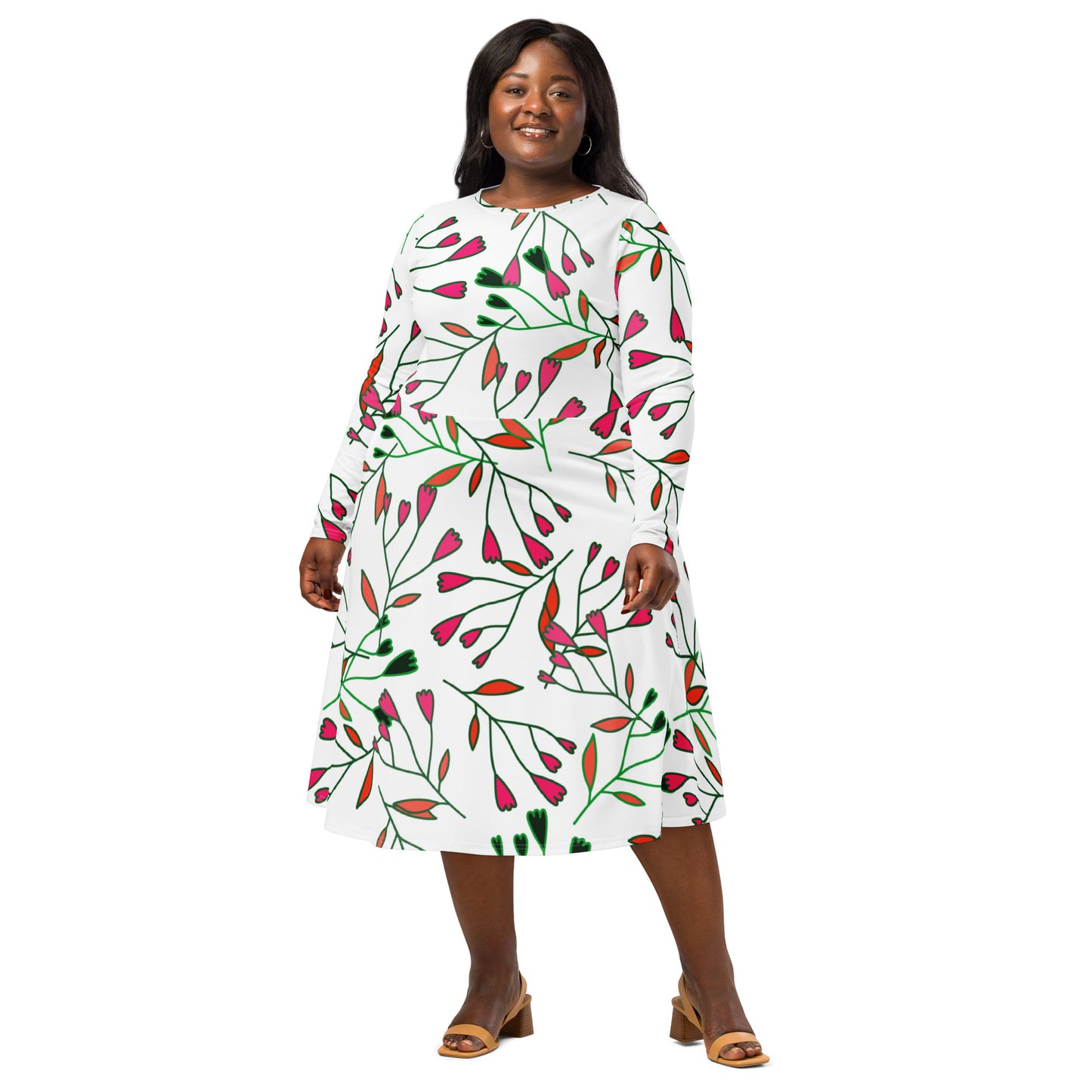 Joyce Long Sleeve Midi Dress - Activewear Well