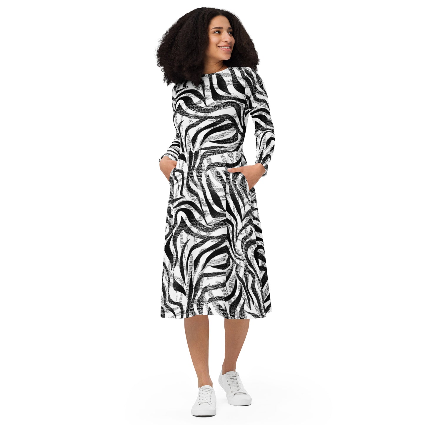 Tiffany Sleeve Midi Dress - Activewear Well