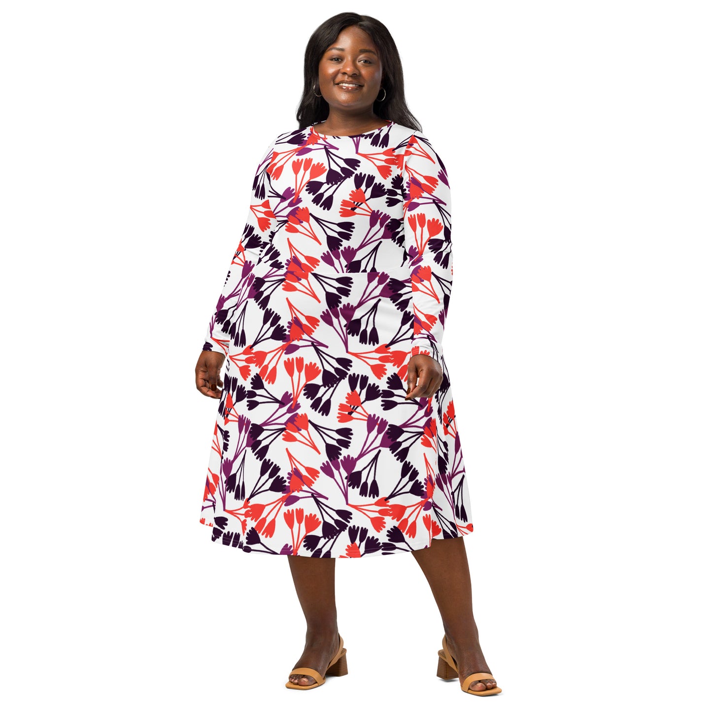 Staci Long Sleeve Midi Dress - Activewear Well