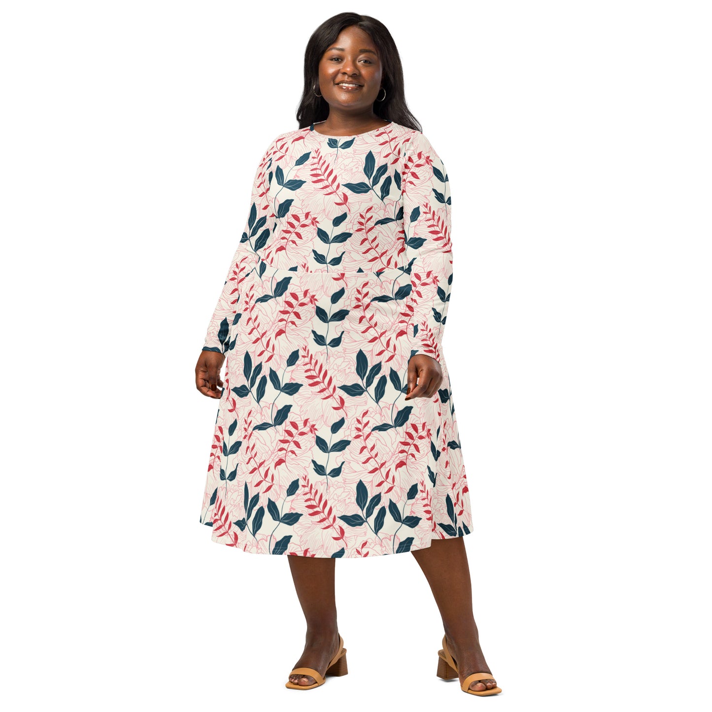 Sally Long Sleeve Midi Dress - Activewear Well