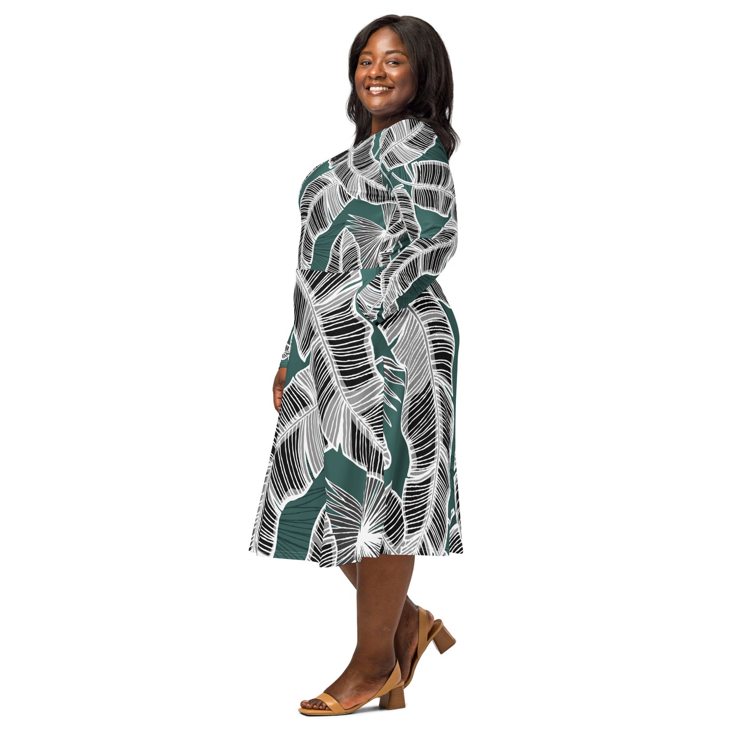 Olivia Long Sleeve Midi Dress - Activewear Well