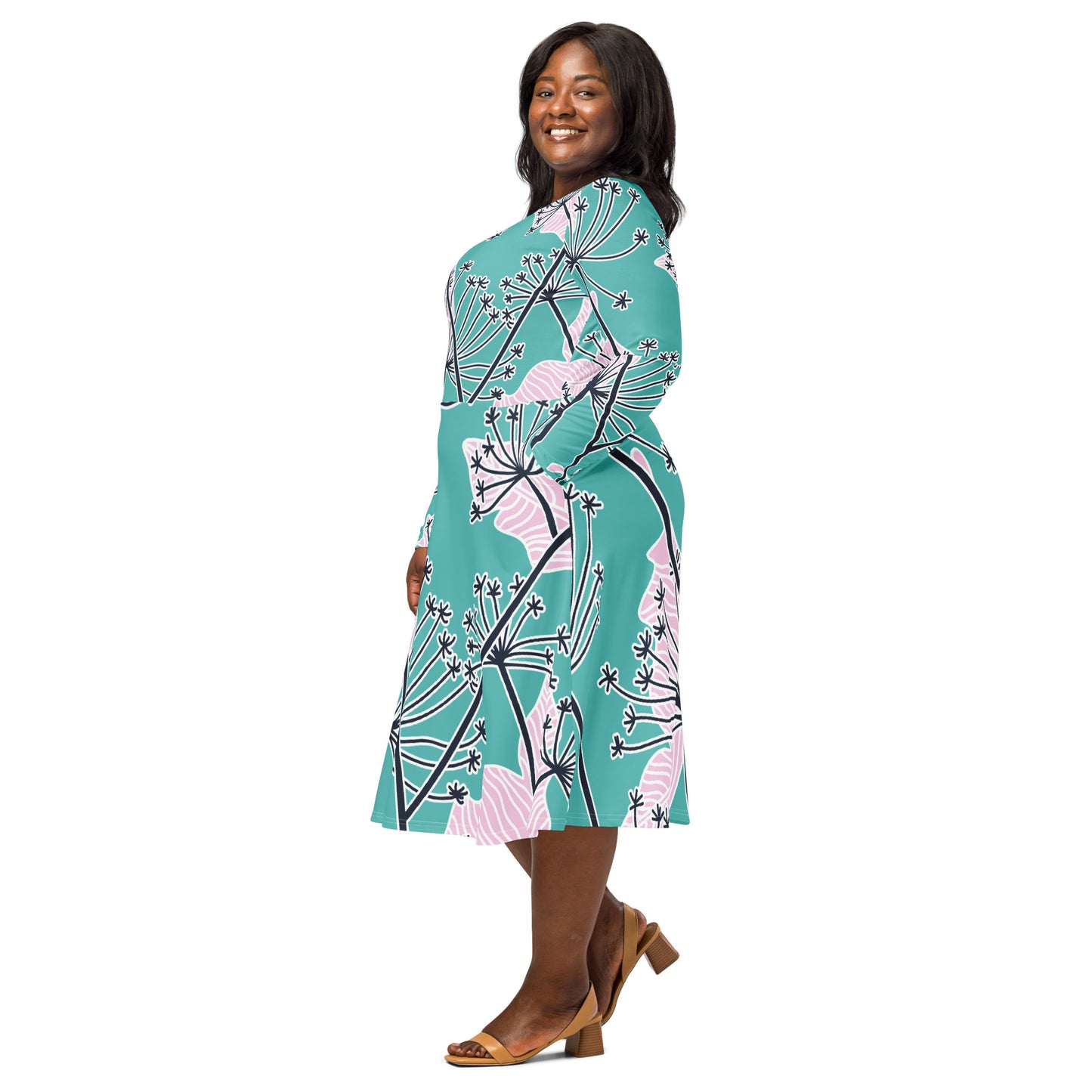 Amalia Long Sleeve Midi Dress - Activewear Well