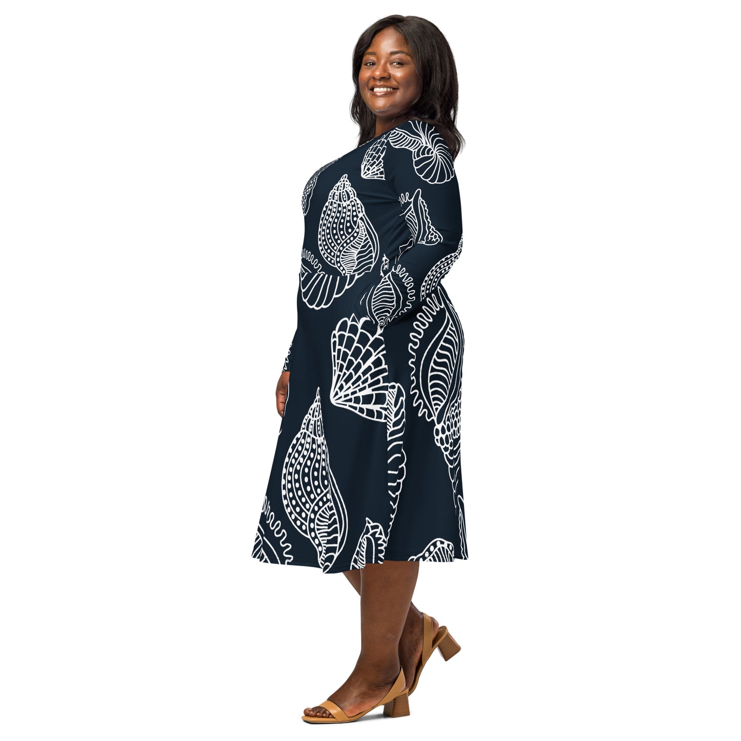 Charlotte Long Sleeve Midi Dress - Activewear Well