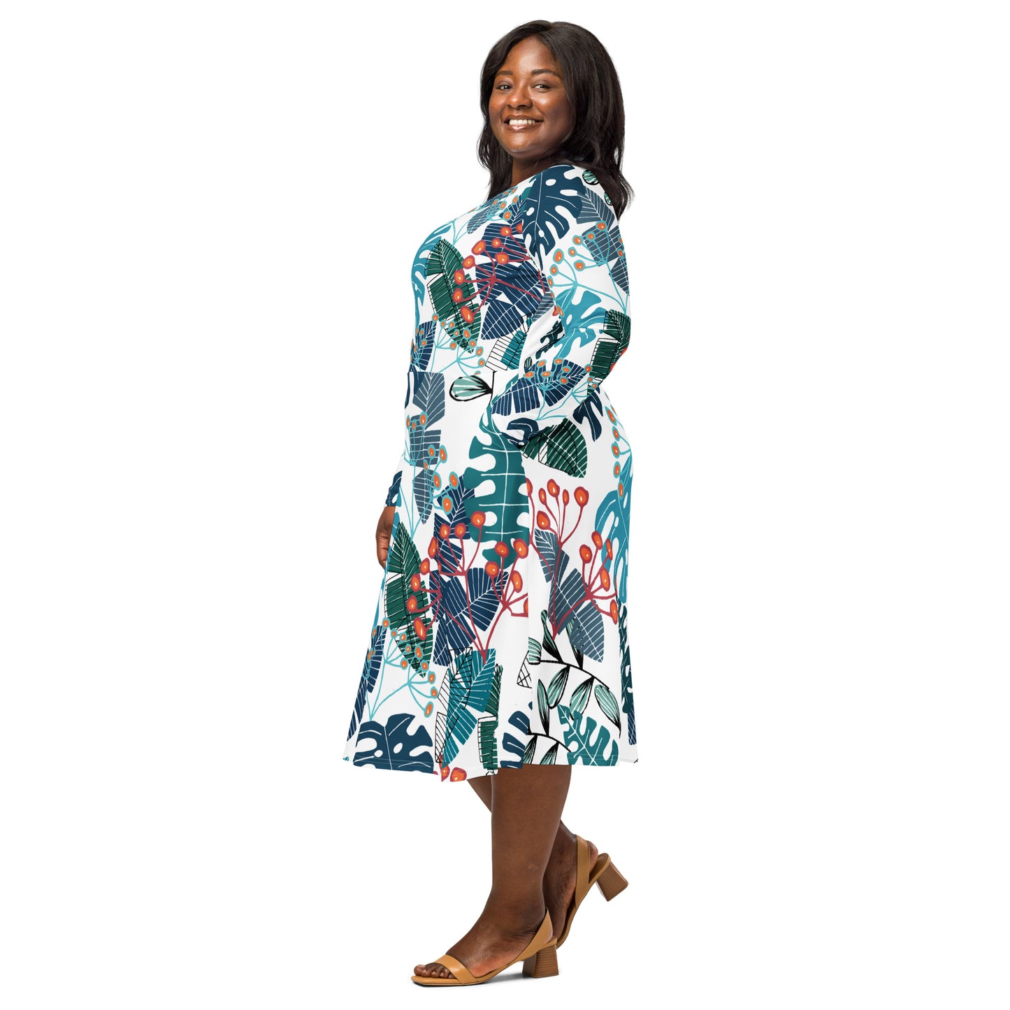 Abby Long Sleeve Midi Dress - Activewear Well