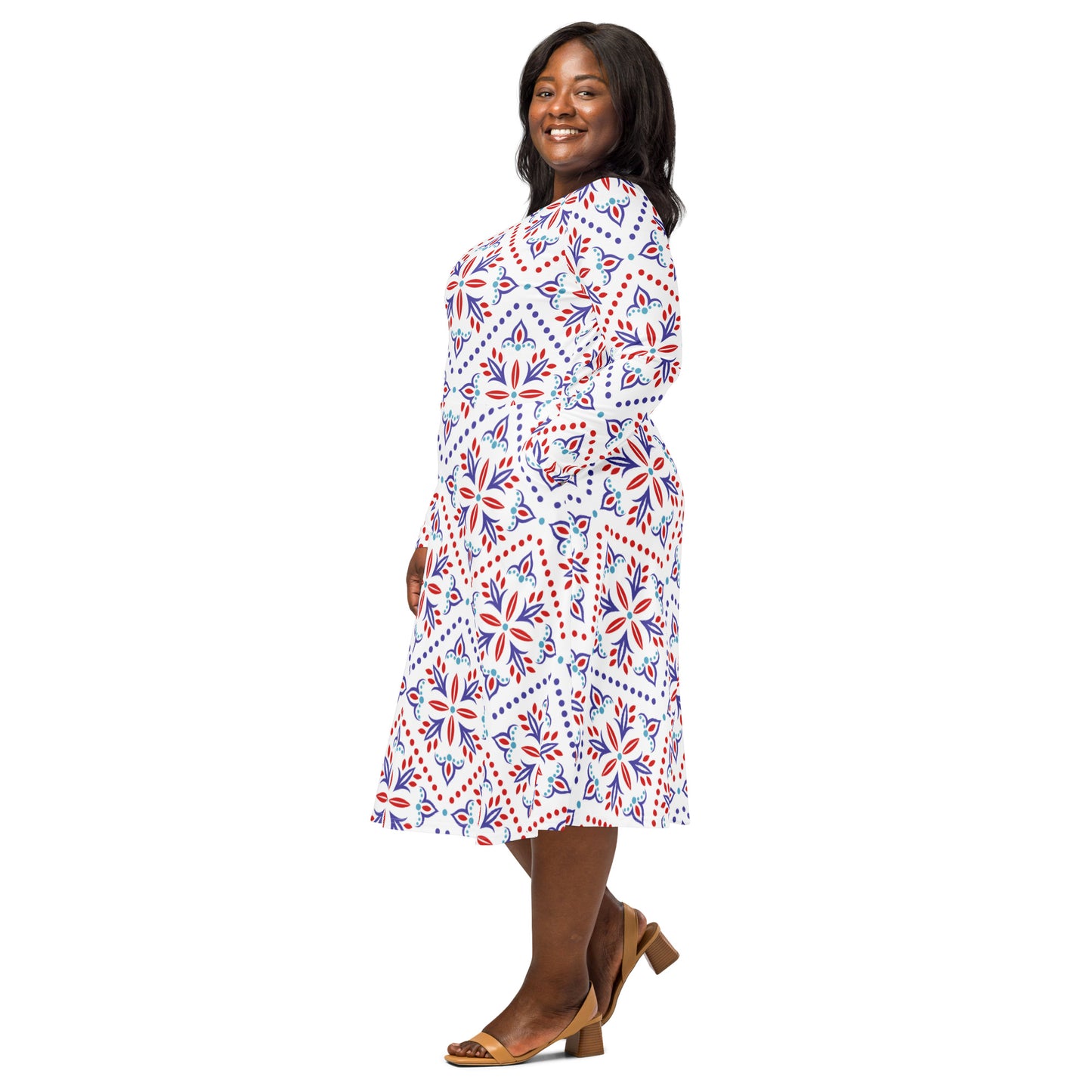 Cassie Long Sleeve Midi Dress - Activewear Well