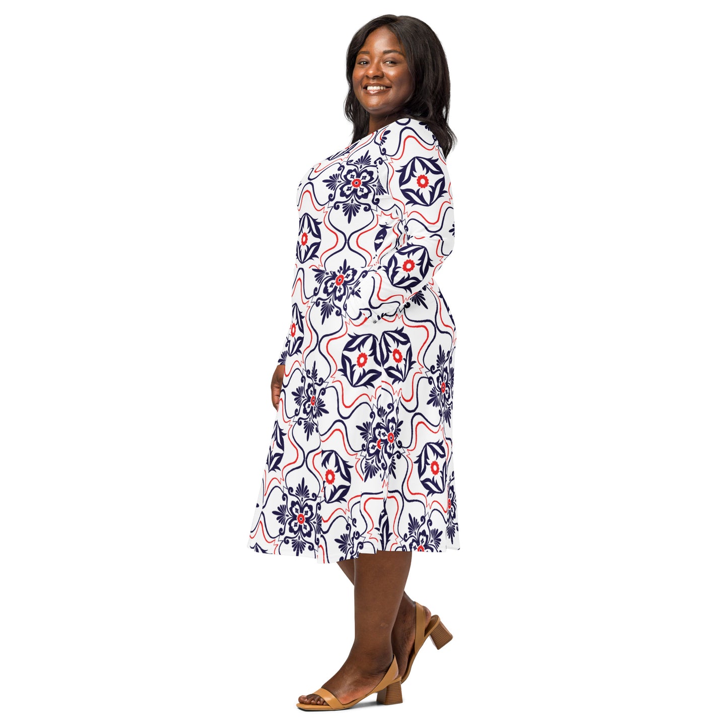 Lana Long Sleeve Midi Dress - Activewear Well