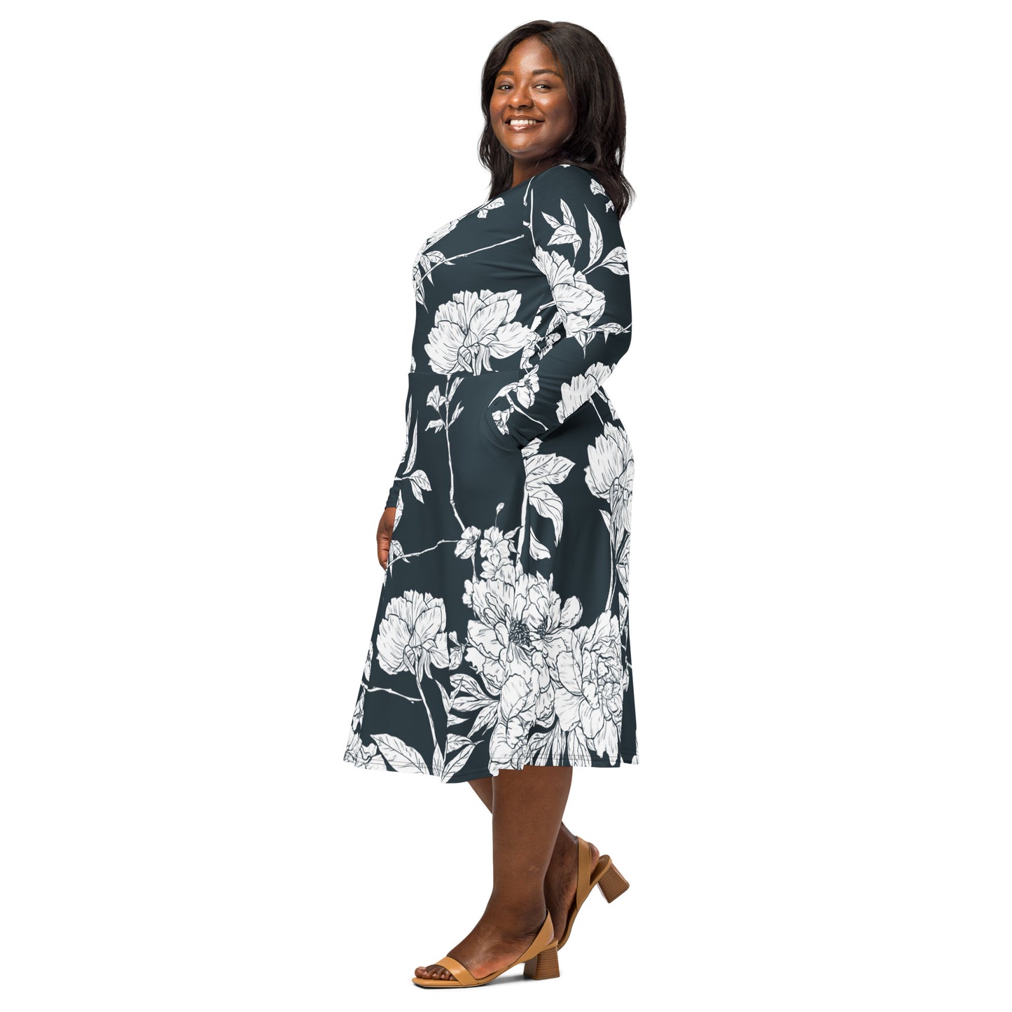 Ruby Long Sleeve Midi Dress - Activewear Well