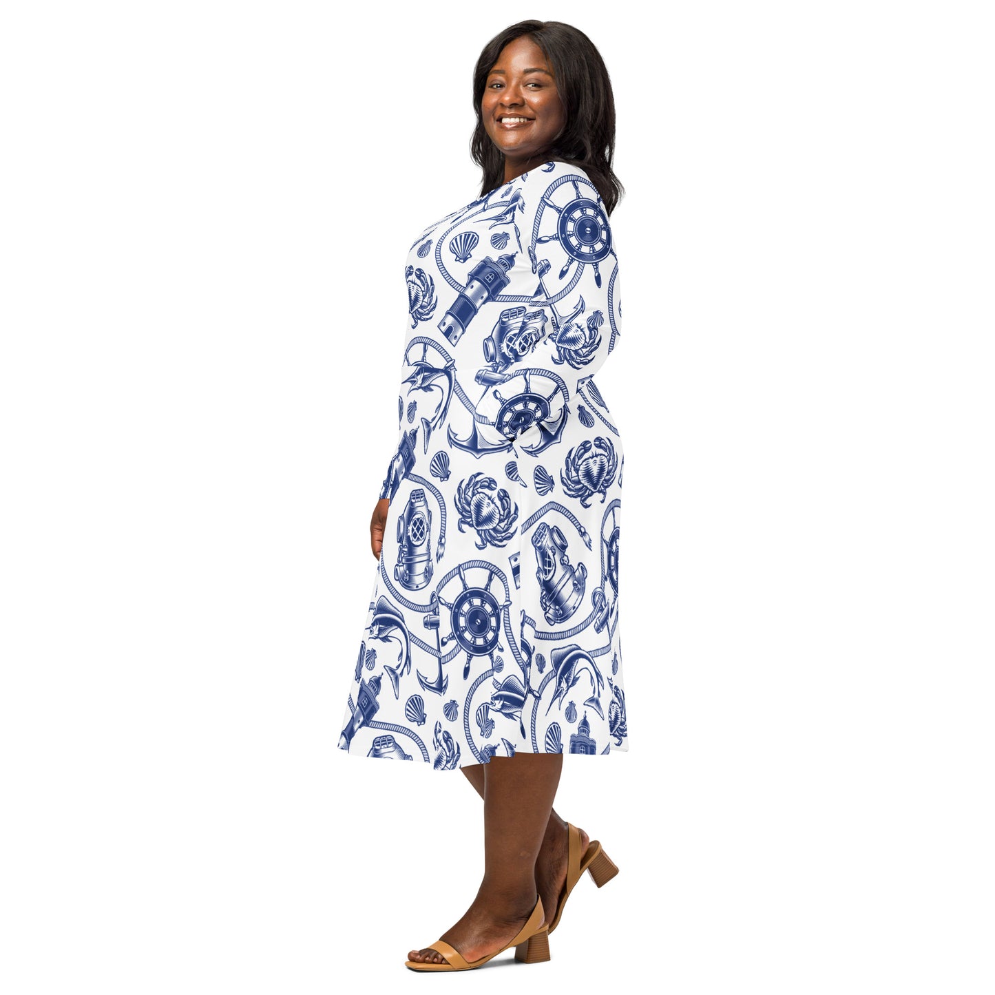 Ariana Long Sleeve Midi Dress - Activewear Well