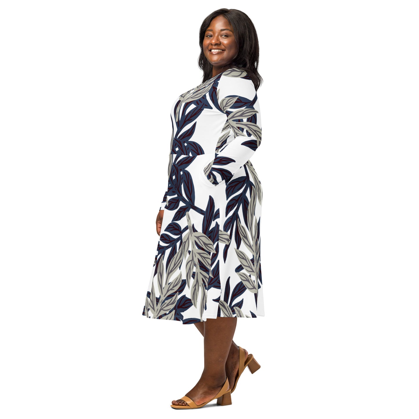 Ashley Long Sleeve Midi Dress - Activewear Well