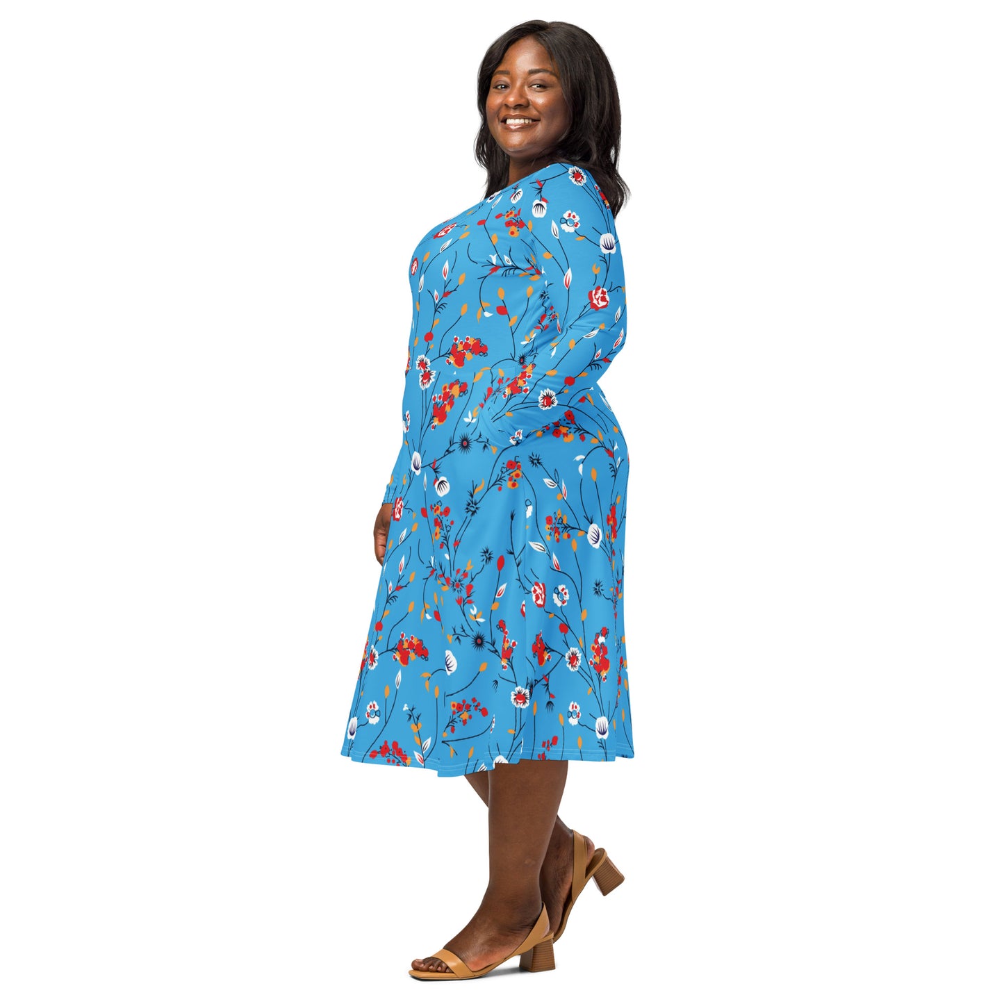 Grace Long Sleeve Midi Dress - Activewear Well