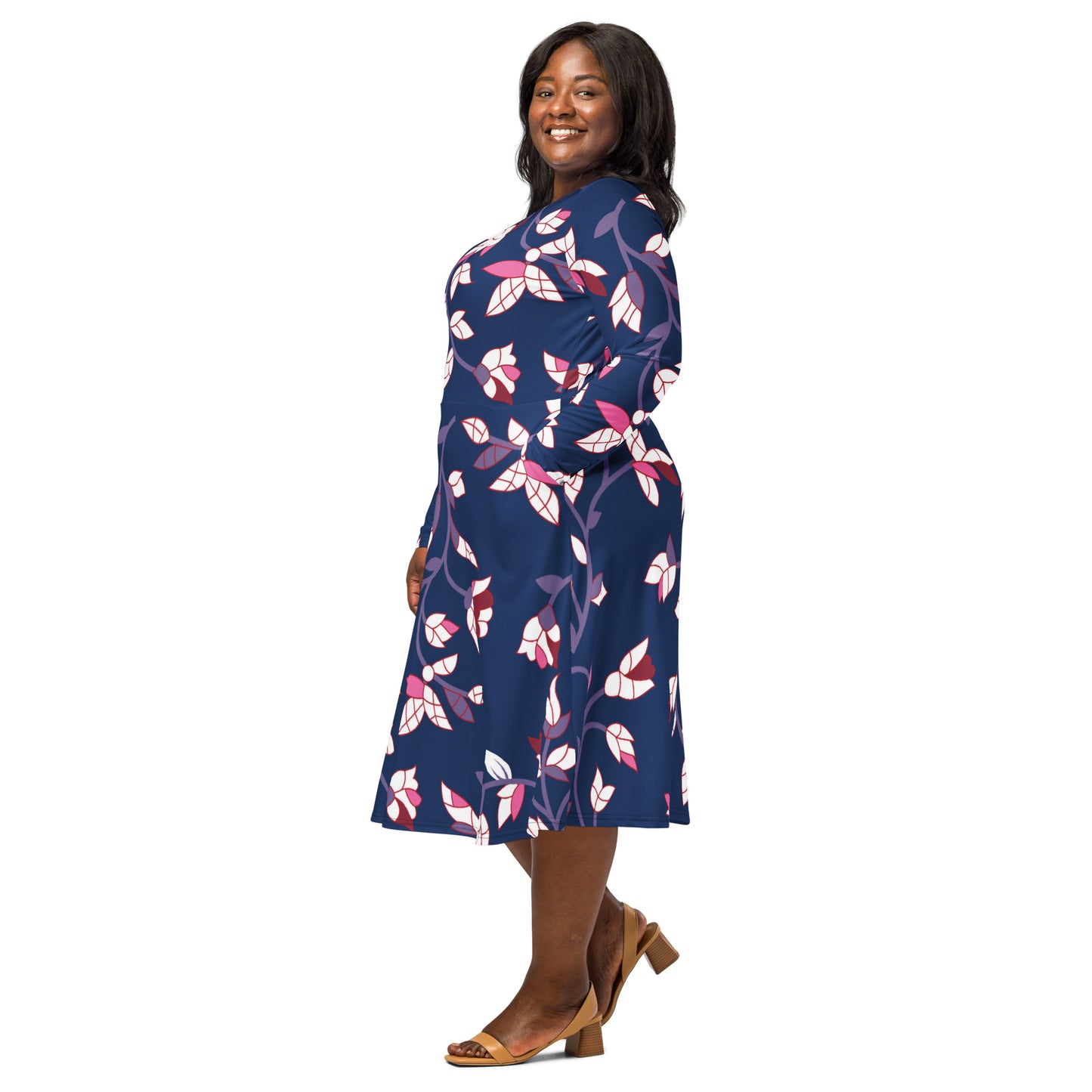 Kelly Long Sleeve Midi Dress - Activewear Well