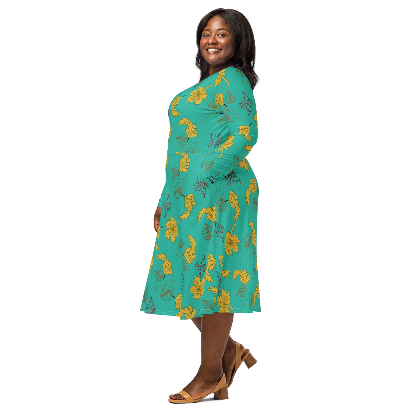 Lily Long Sleeve Midi Dress - Activewear Well