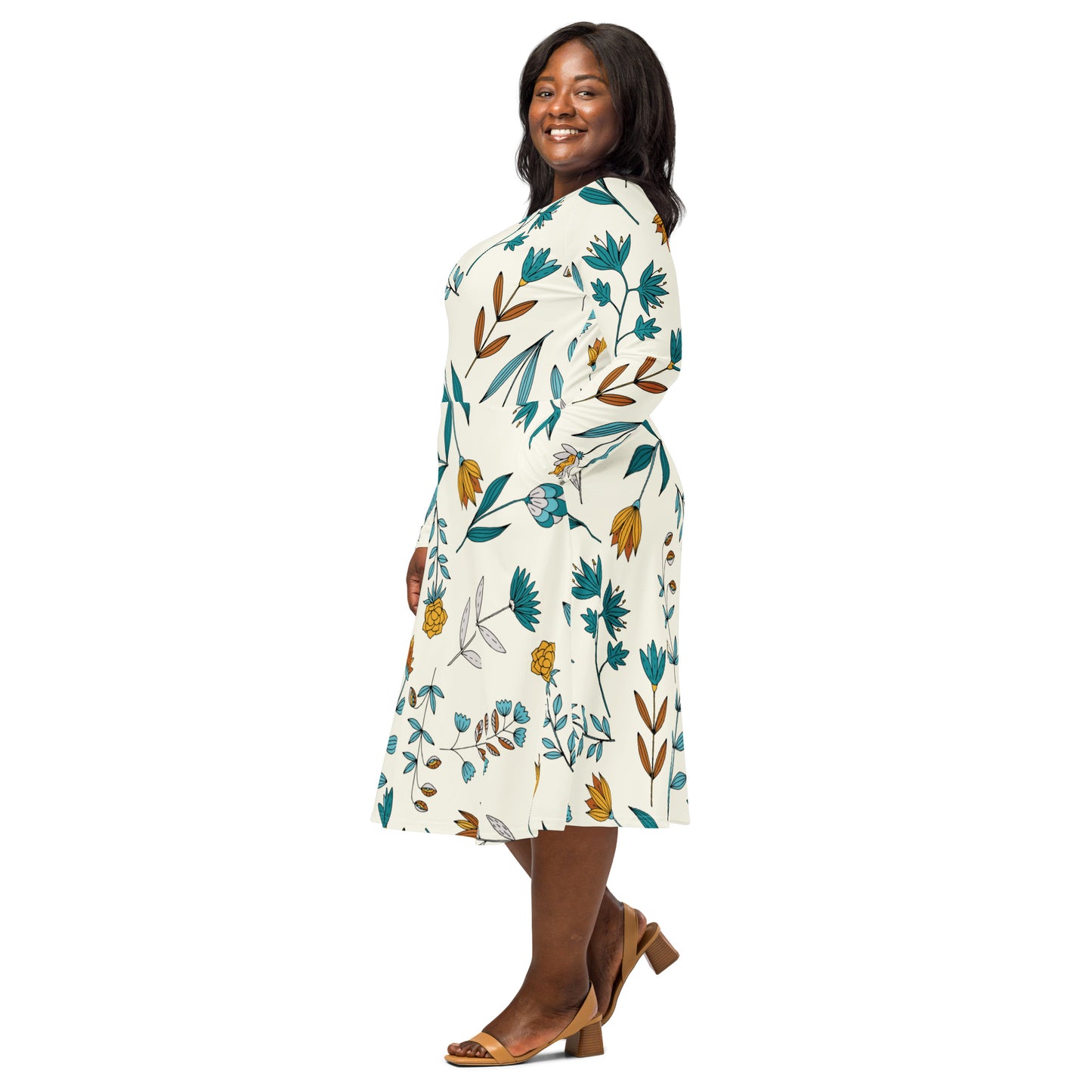 Tricia Long Sleeve Midi Dress - Activewear Well