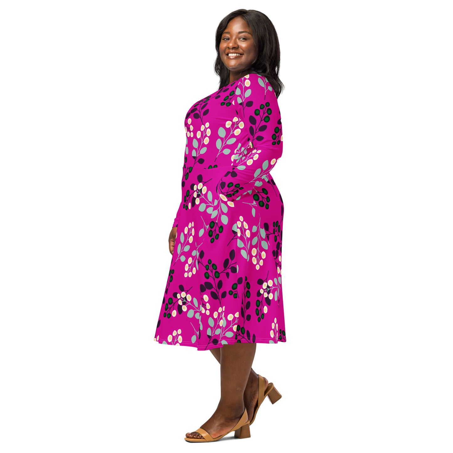 Abigail Long Sleeve Midi Dress - Activewear Well