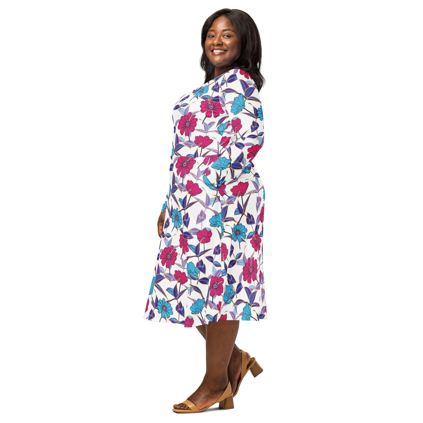 Meryl Long Sleeve Midi Dress - Activewear Well