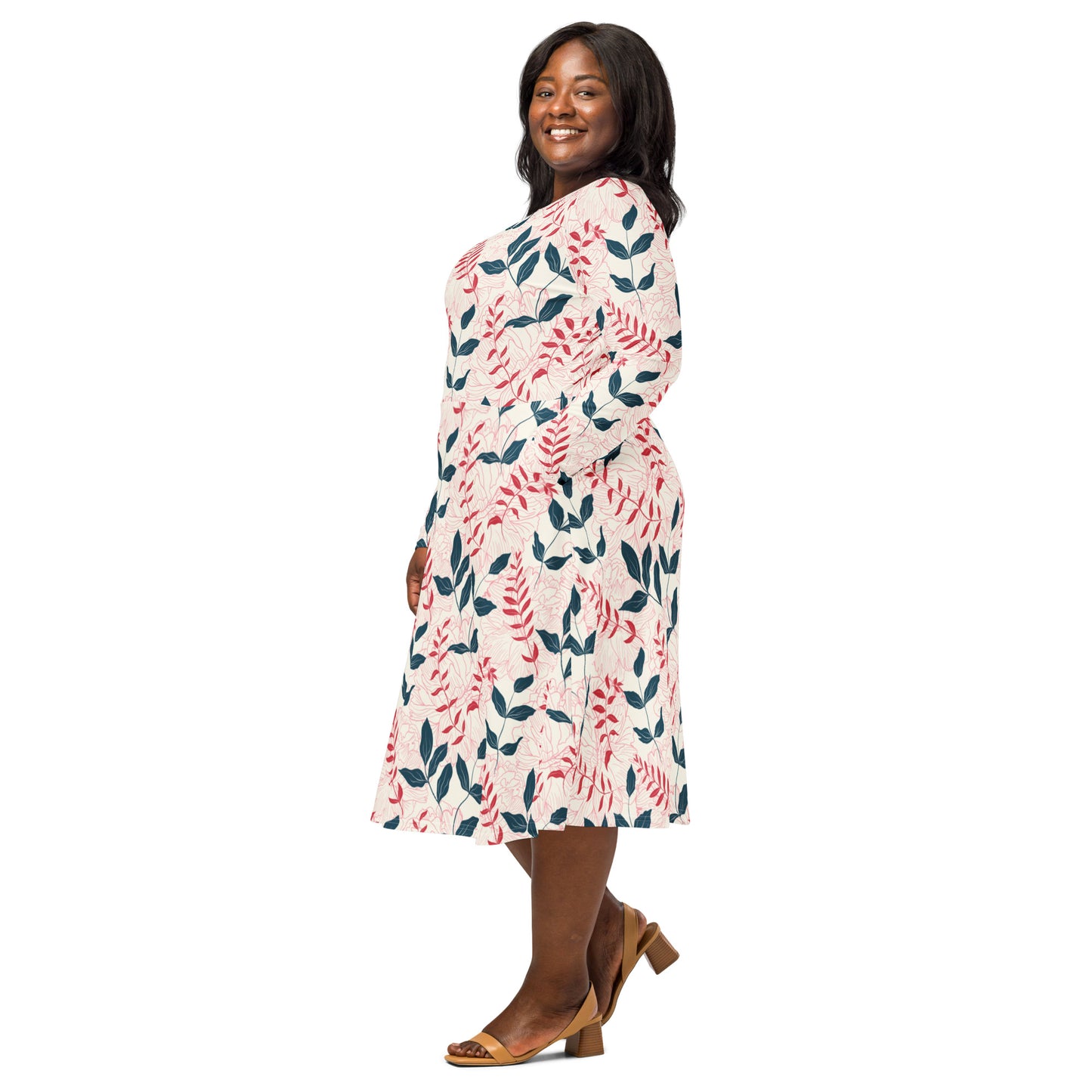 Sally Long Sleeve Midi Dress - Activewear Well