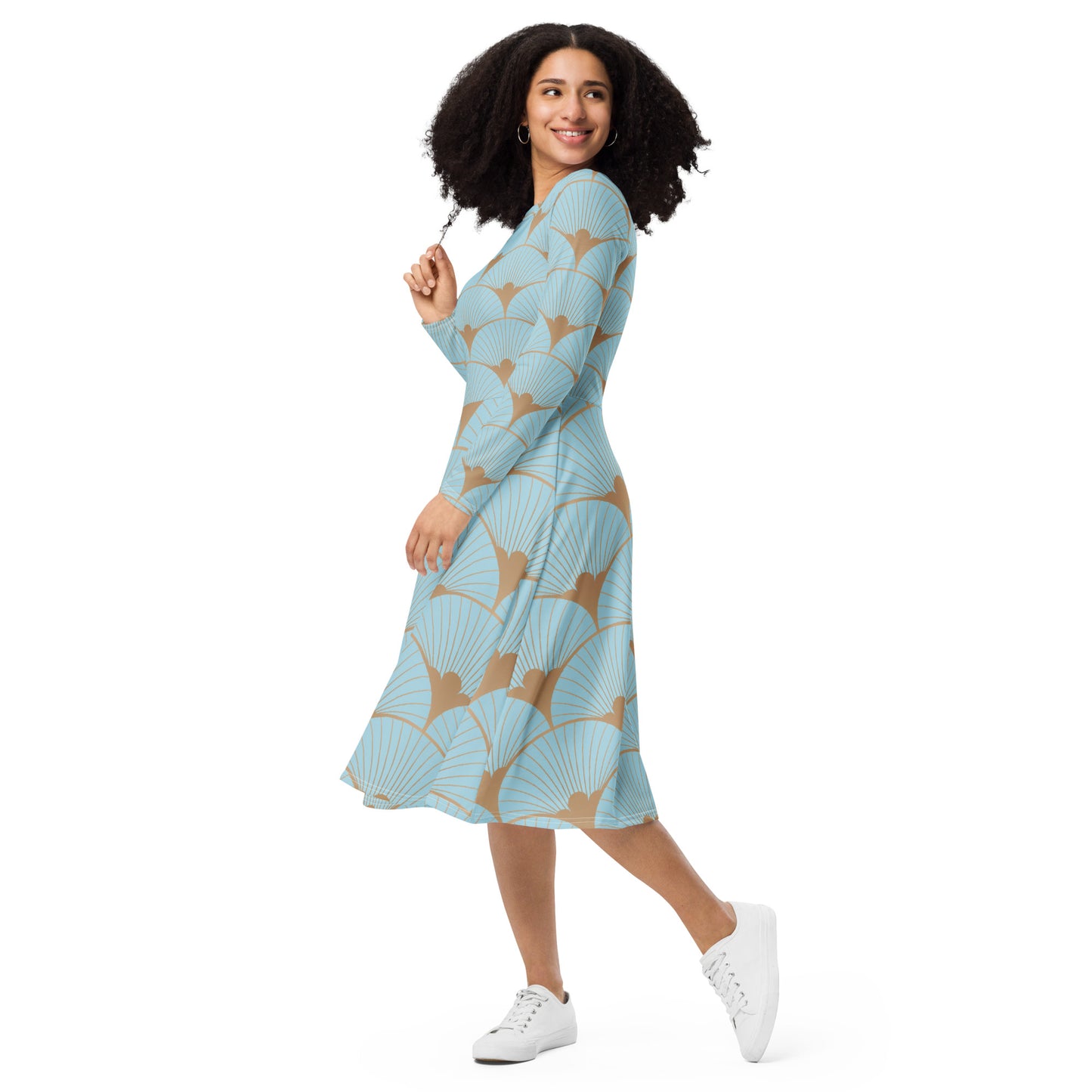 Sophia Long Sleeve Midi Dress - Activewear Well