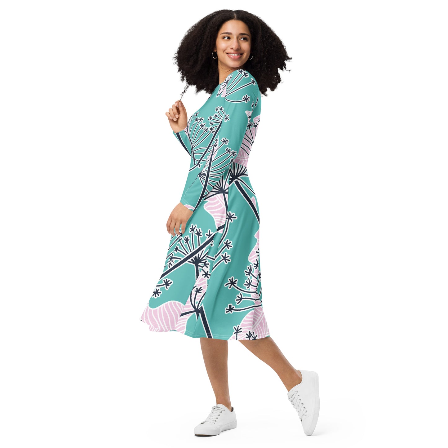 Amalia Long Sleeve Midi Dress - Activewear Well