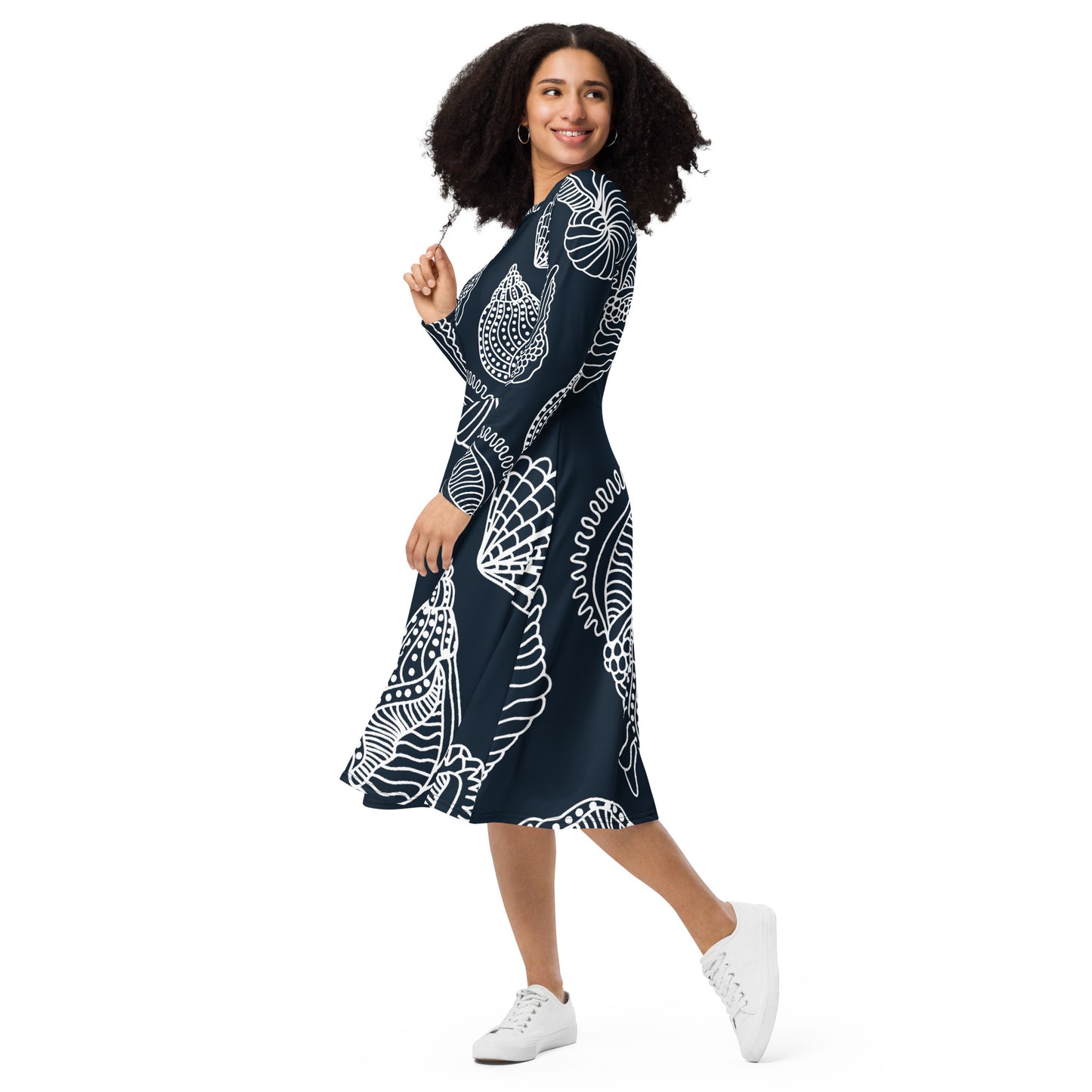 Charlotte Long Sleeve Midi Dress - Activewear Well