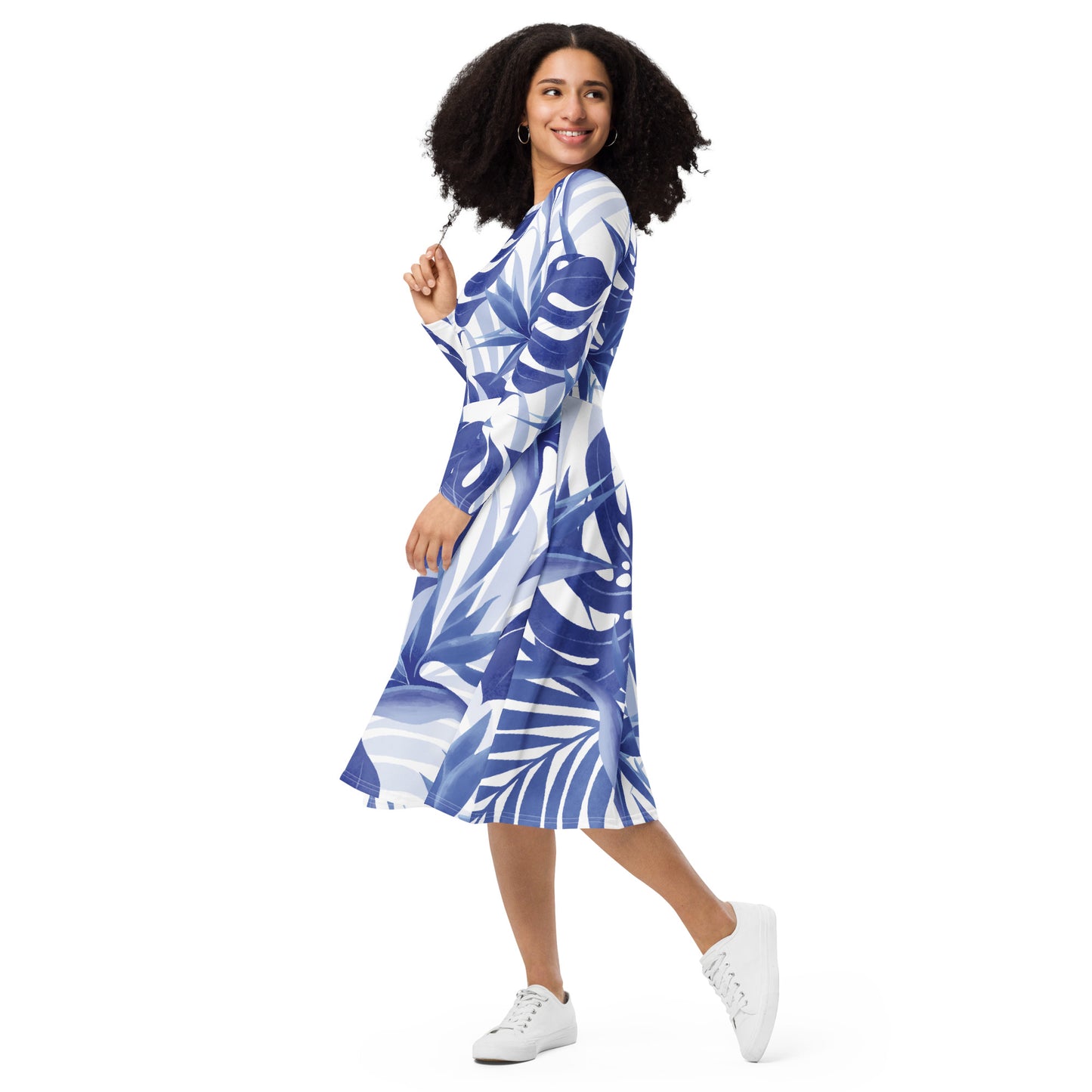 Avril Long Sleeve Midi Dress - Activewear Well