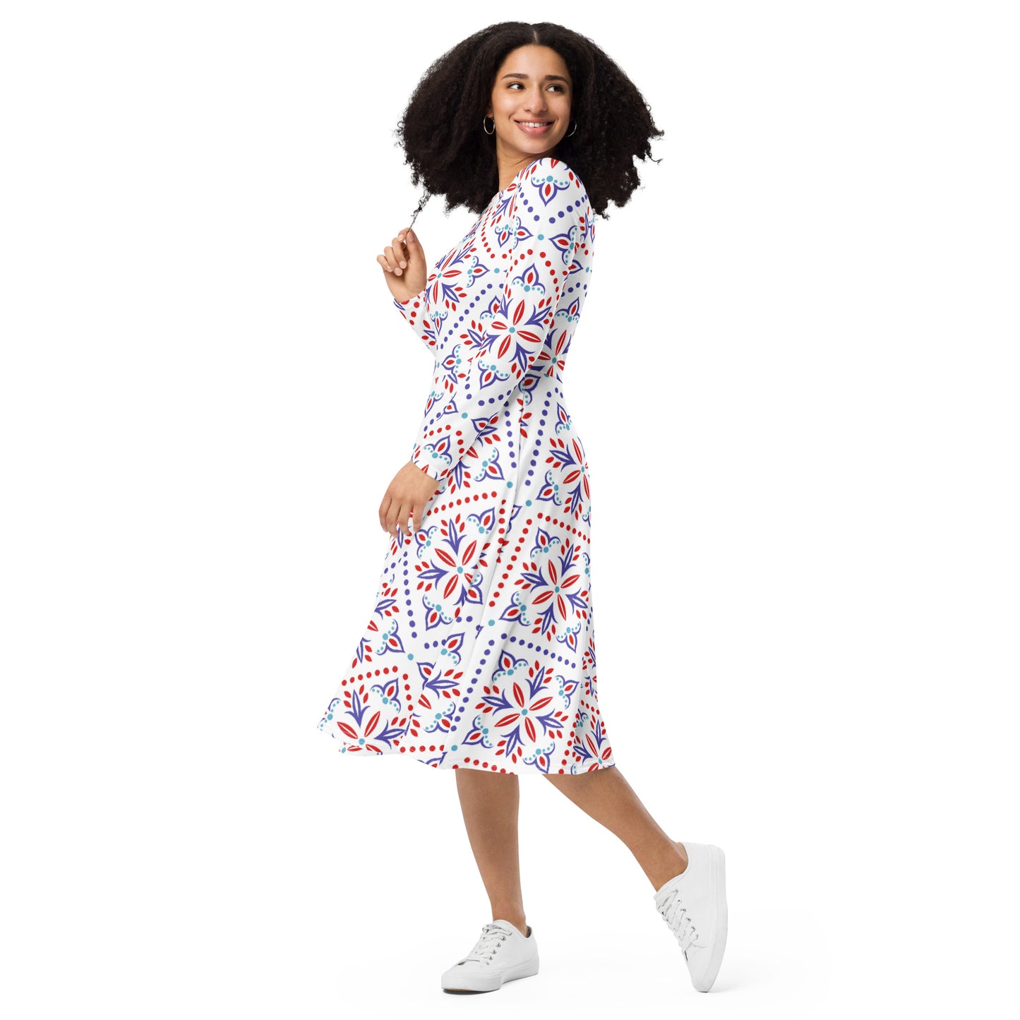 Cassie Long Sleeve Midi Dress - Activewear Well