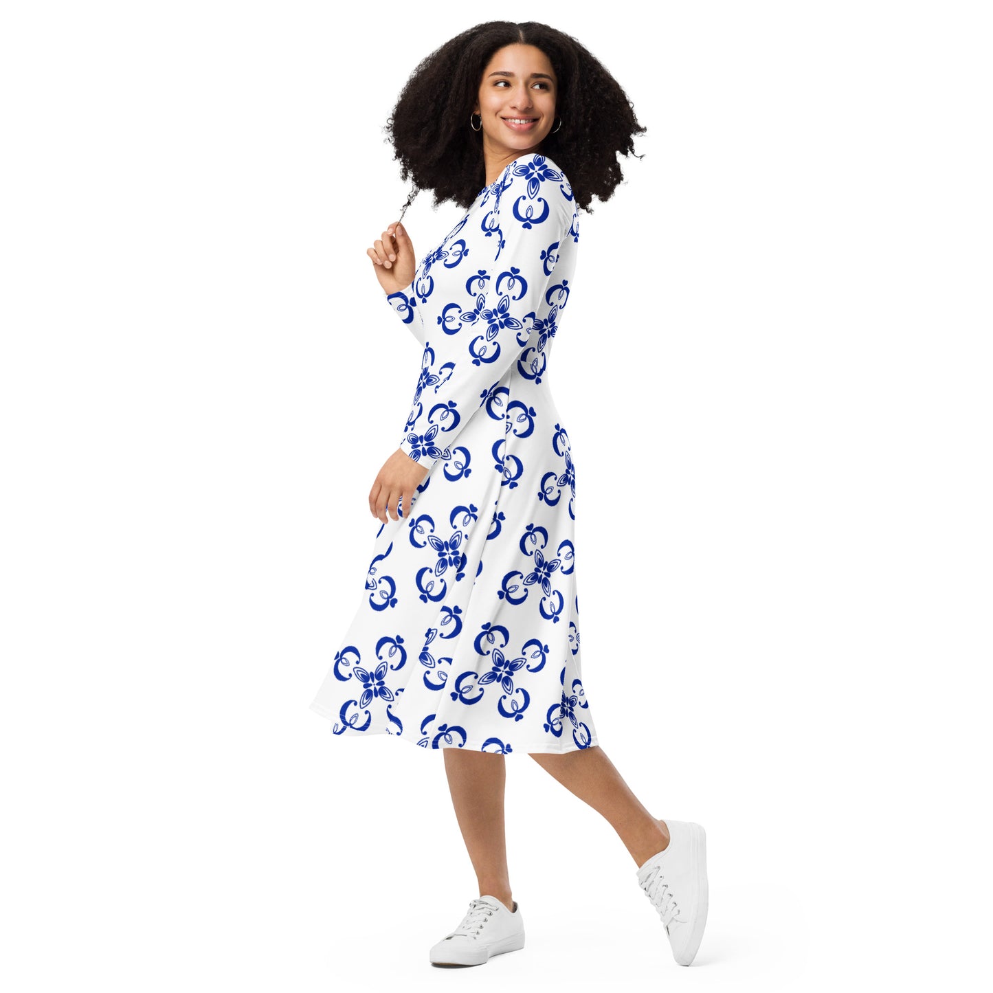 Bella Long Sleeve Midi Dress - Activewear Well