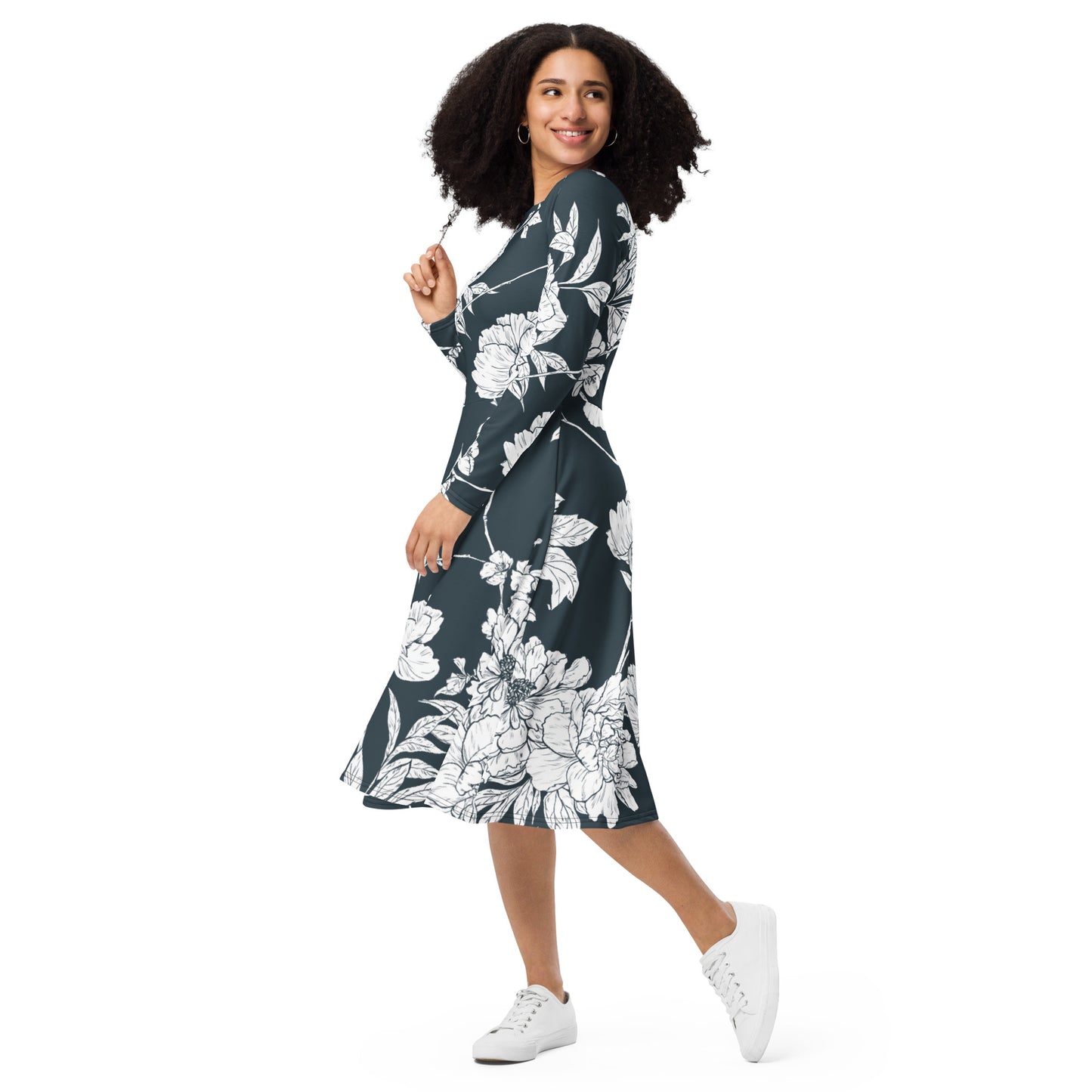 Ruby Long Sleeve Midi Dress - Activewear Well