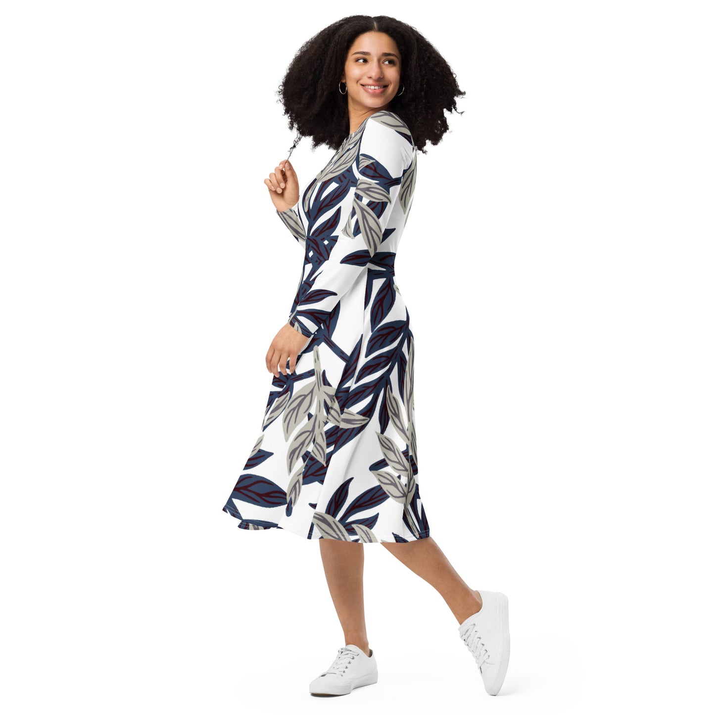 Ashley Long Sleeve Midi Dress - Activewear Well